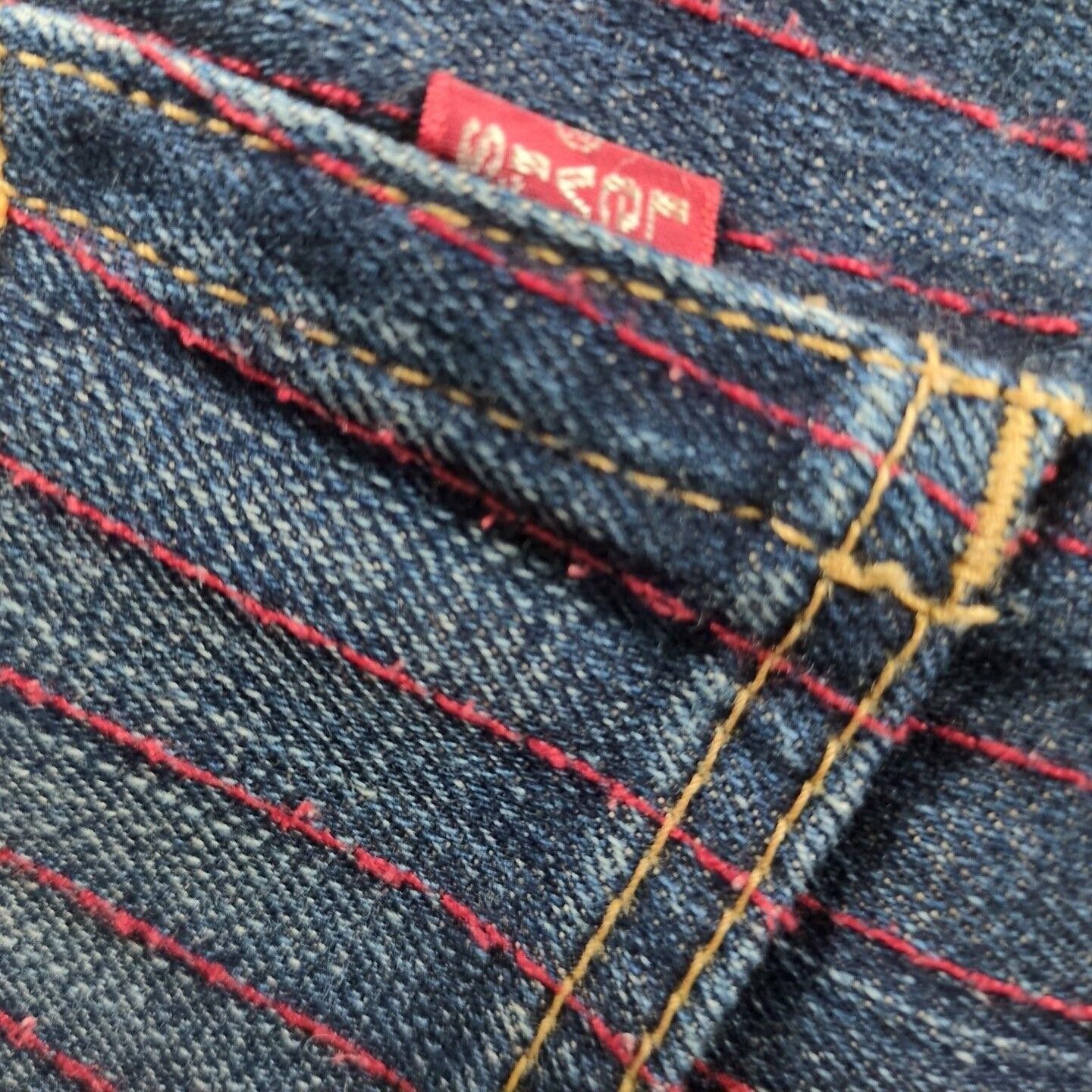 Levi's Levi’s 505 Red Pinstripe Denim Jeans 32 x 33 Japan Selvedge Size US 32 / EU 48 - 3 Thumbnail