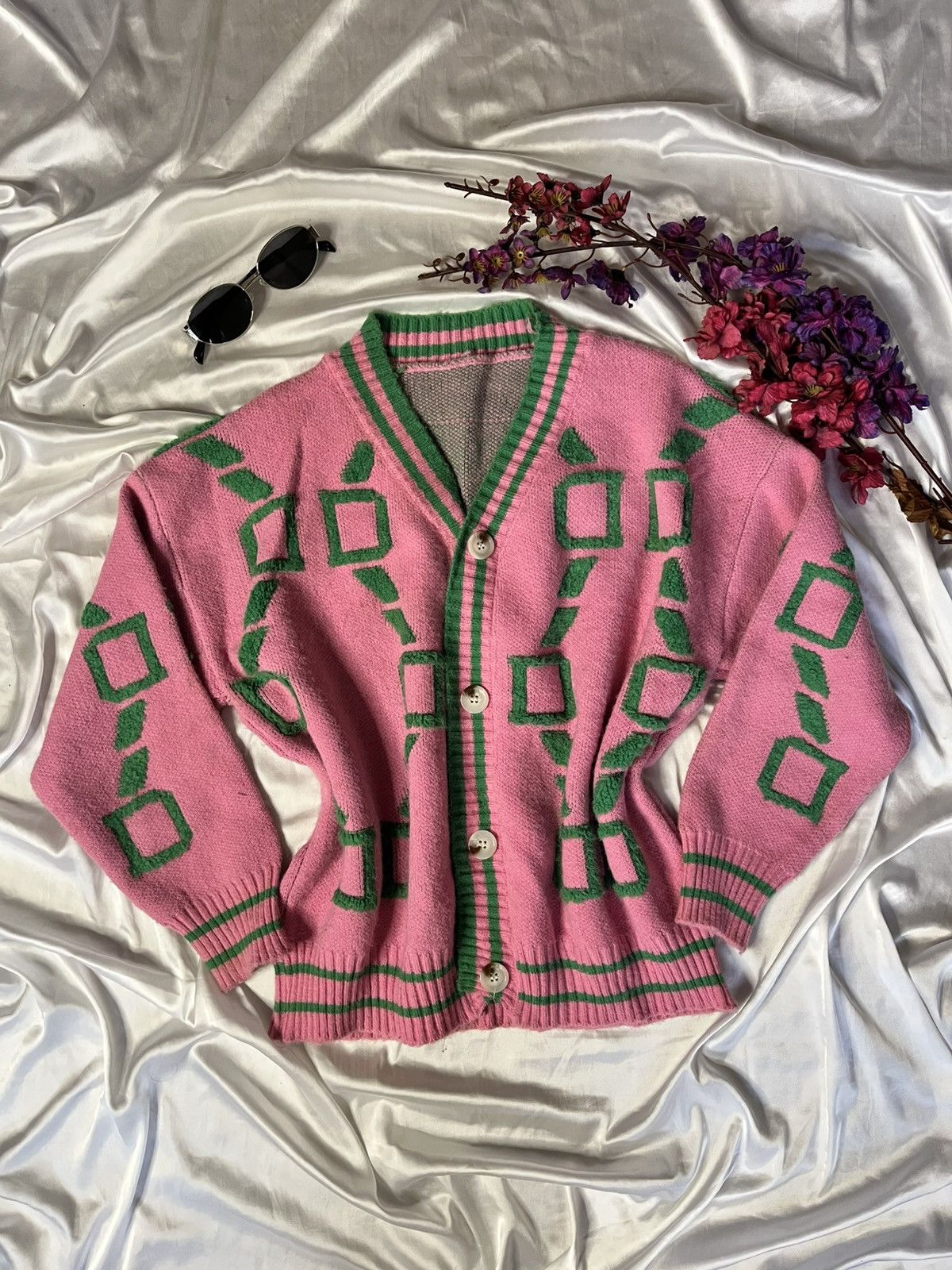 Other Pink patterned cardigan Size L / US 10 / IT 46 - 5 Thumbnail