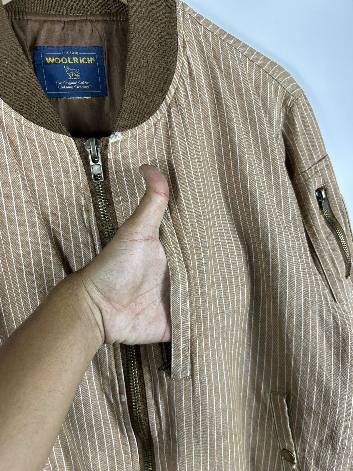 Vintage × Woolrich Woolen Mills ⚡️Vintage Woolrich Zipper Bomber Jacket Size US L / EU 52-54 / 3 - 10 Thumbnail