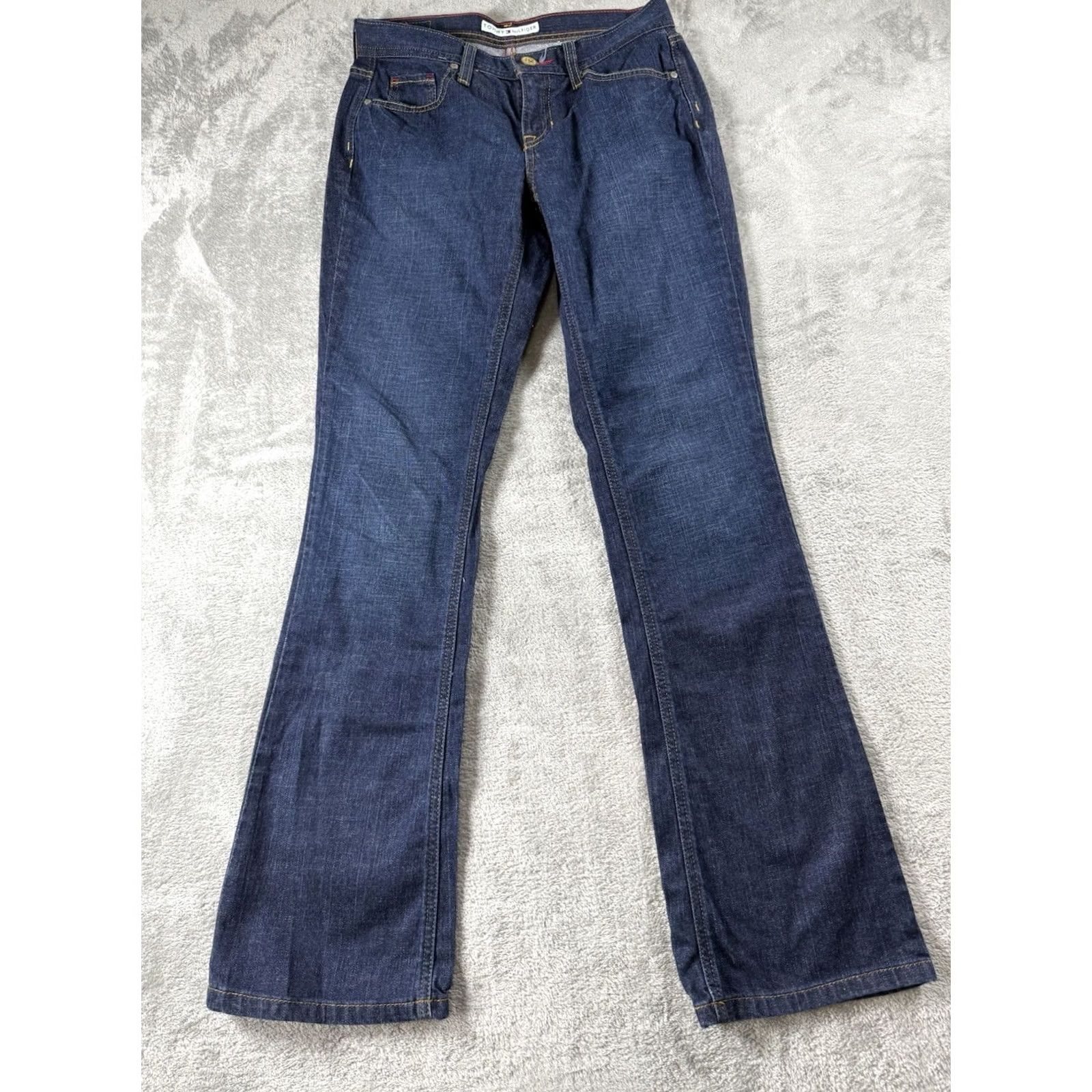 Tommy Hilfiger Tommy Hilfiger Jeans Women's Size 4 Blue Classic Preppy Weekend Work Wear Bootcut Dark Wash Jeans Size 27" / US 4 / IT 40 - 5 Thumbnail