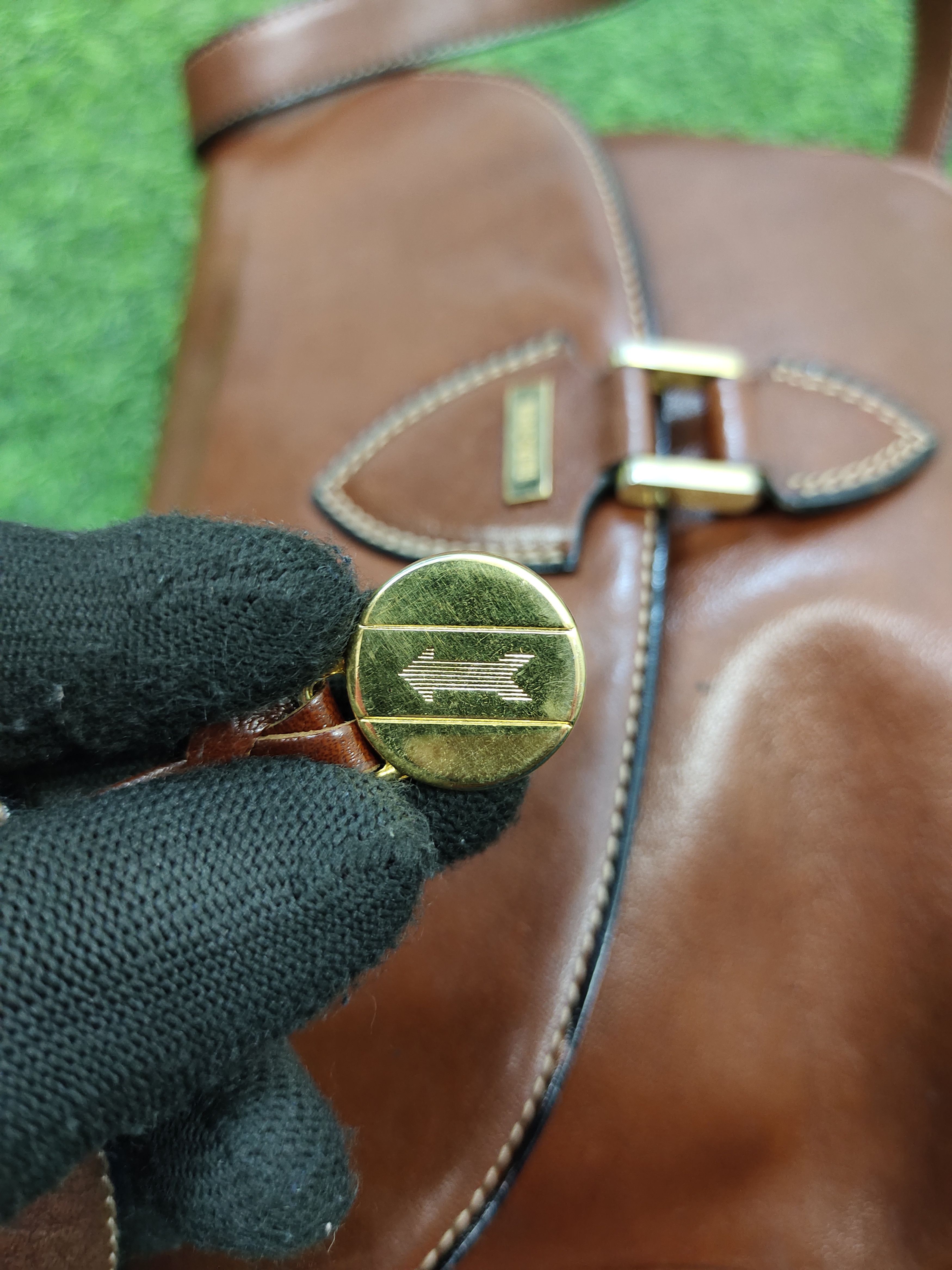 Leather Vintage Gold Pfeil Handmade Patina Leather Sling Bag Size ONE SIZE - 7 Thumbnail