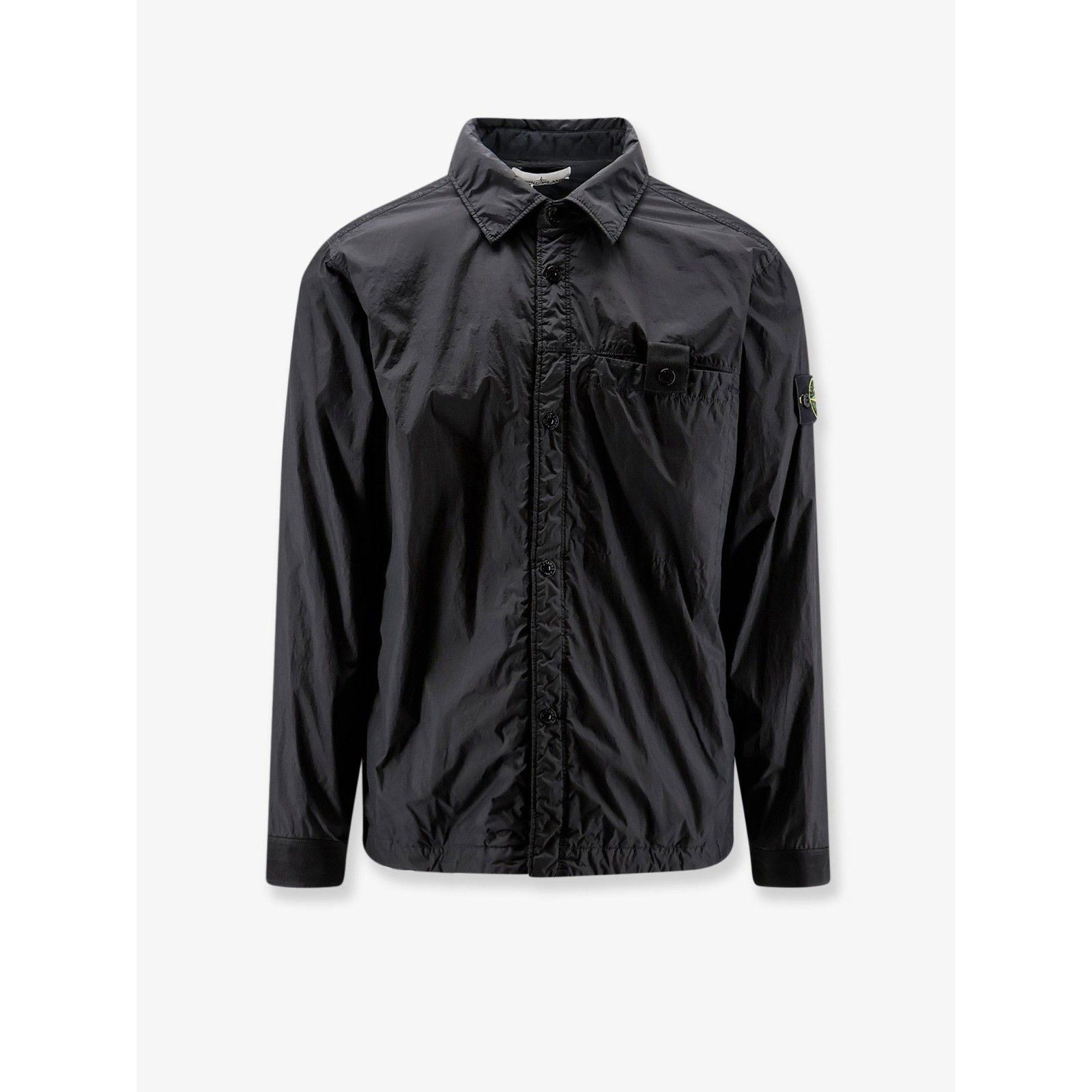 Stone Island Black Crinkle Jacket Men's Siz, Men's