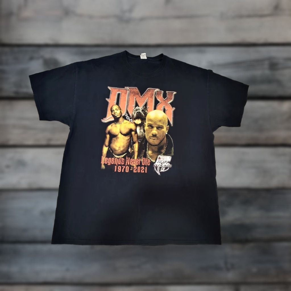 Fruit Of The Loom DMX Black T-Shirt Legends Never Die Rap Music 2XL Unisex Adults Size XXL / US 16-18 / IT 52-54 - 1 Thumbnail