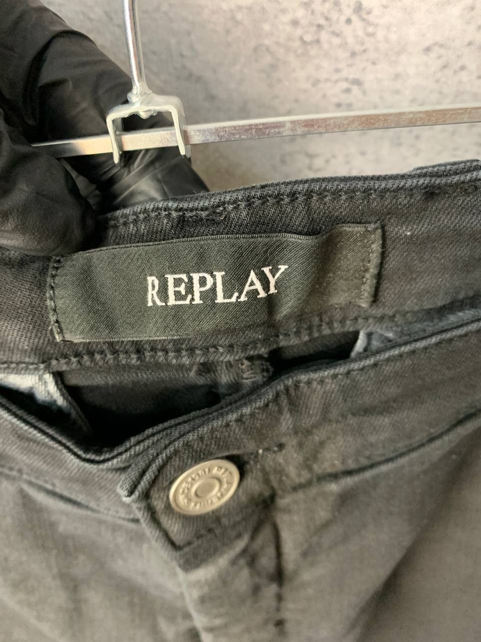 Designer REPLAY MB9722 Jeans Pants Denim Straight Fit Black Size US 36 / EU 52 - 11 Thumbnail