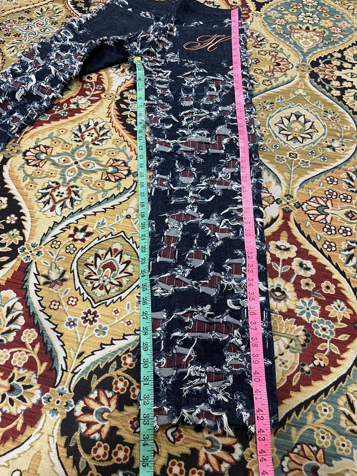 Japanese Brand Vintage Altch Destroyed Rips And Patchess Distressed Jeans Size US 29 - 18 Thumbnail