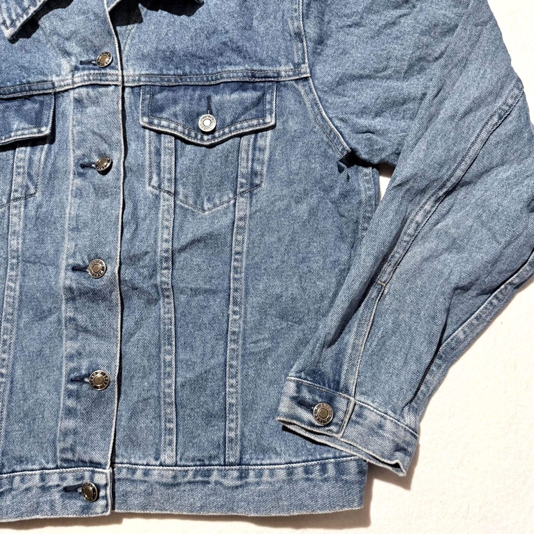 Denime Vintage B. Moss Denim Jacket Blue Cotton Button Classic Men Large Denim Jean Jacket Size US 33 - 6 Thumbnail