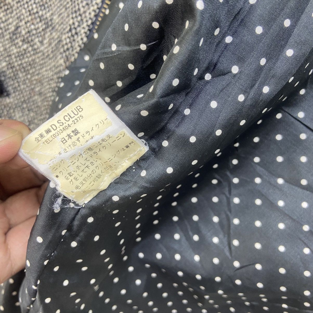Japanese Brand Working@Manys Rabbit Fur Herringbone Wool Heavy Coat Size US S / EU 44-46 / 1 - 17 Thumbnail