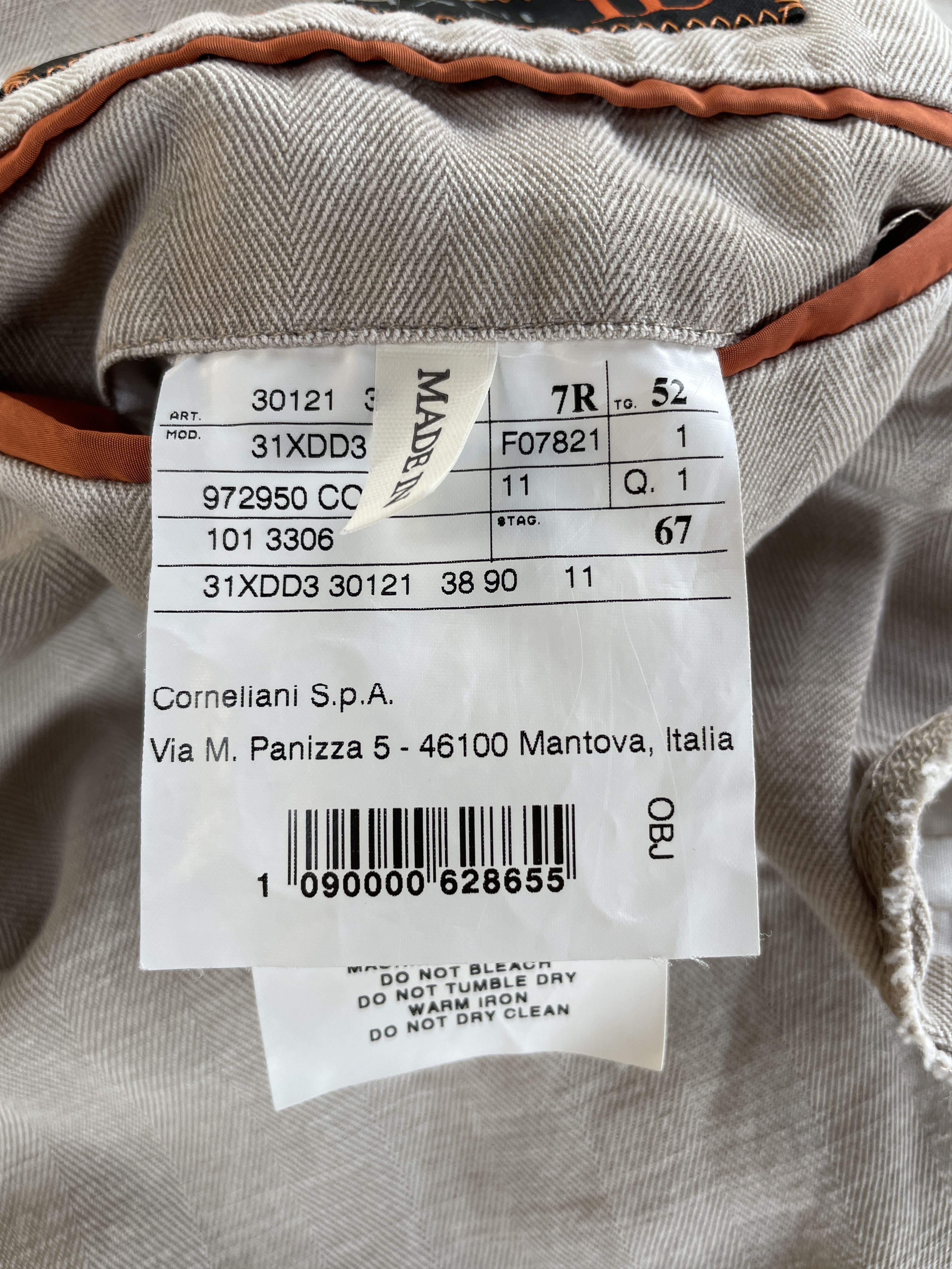 Corneliani Corneliani ID Unlined Garment Dyed Cotton Hemp Sport Coat Size 42R - 13 Thumbnail