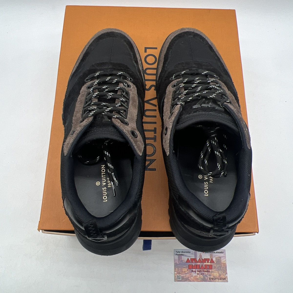 Louis Vuitton Louis Vuitton’s Low Men’s Boots Suede Black Brown Size US 9 / EU 42 - 6 Thumbnail