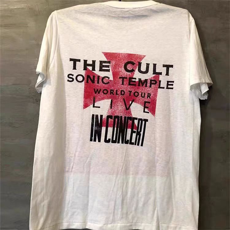 Japanese Brand × Vintage White casual retro metal band print t-shirt Size US M / EU 48-50 / 2 - 2 Thumbnail