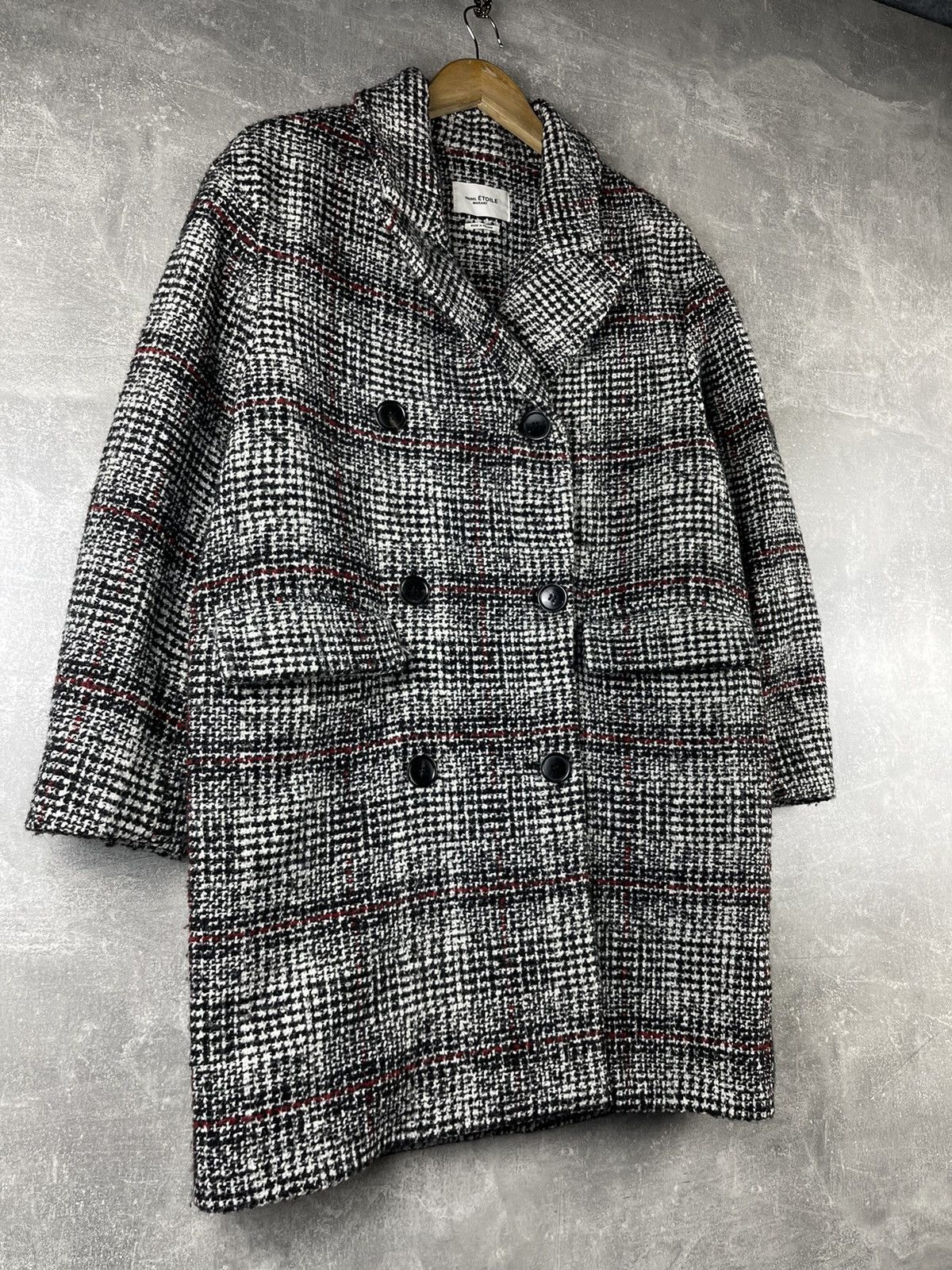 Isabel Marant Etoile Isabel Marant Étoile Tweed Wool Blend Double Breasted Coat Size S / US 4 / IT 40 - 4 Thumbnail