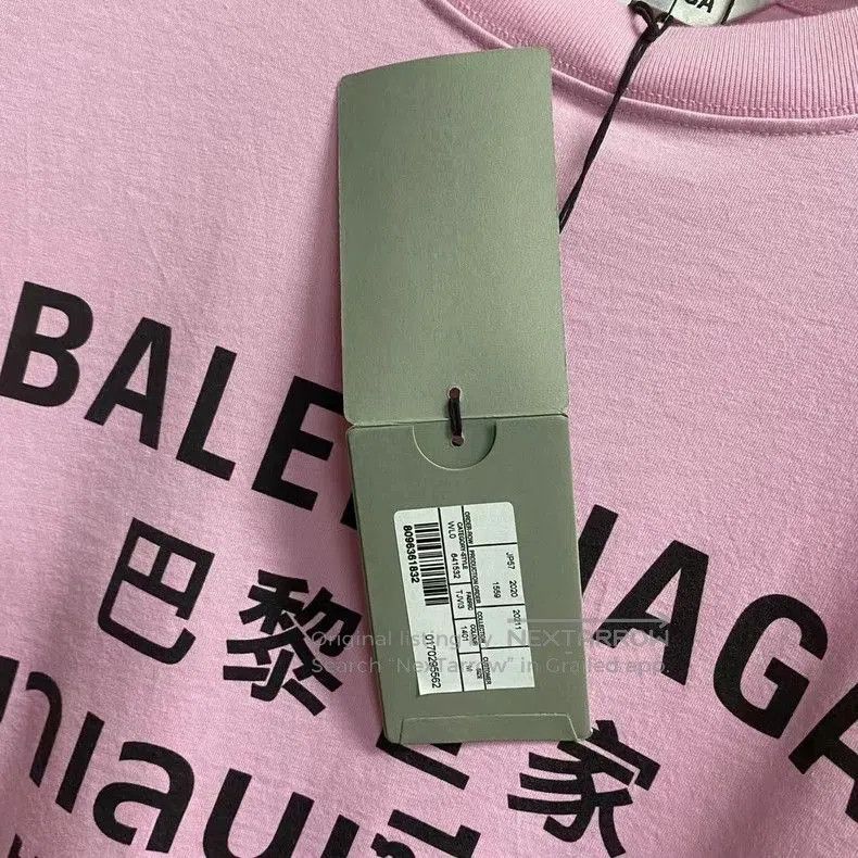 Balenciaga Balenciaga Pink Logo Print Short Sleeve. Size US M / EU 48-50 / 2 - 4 Thumbnail
