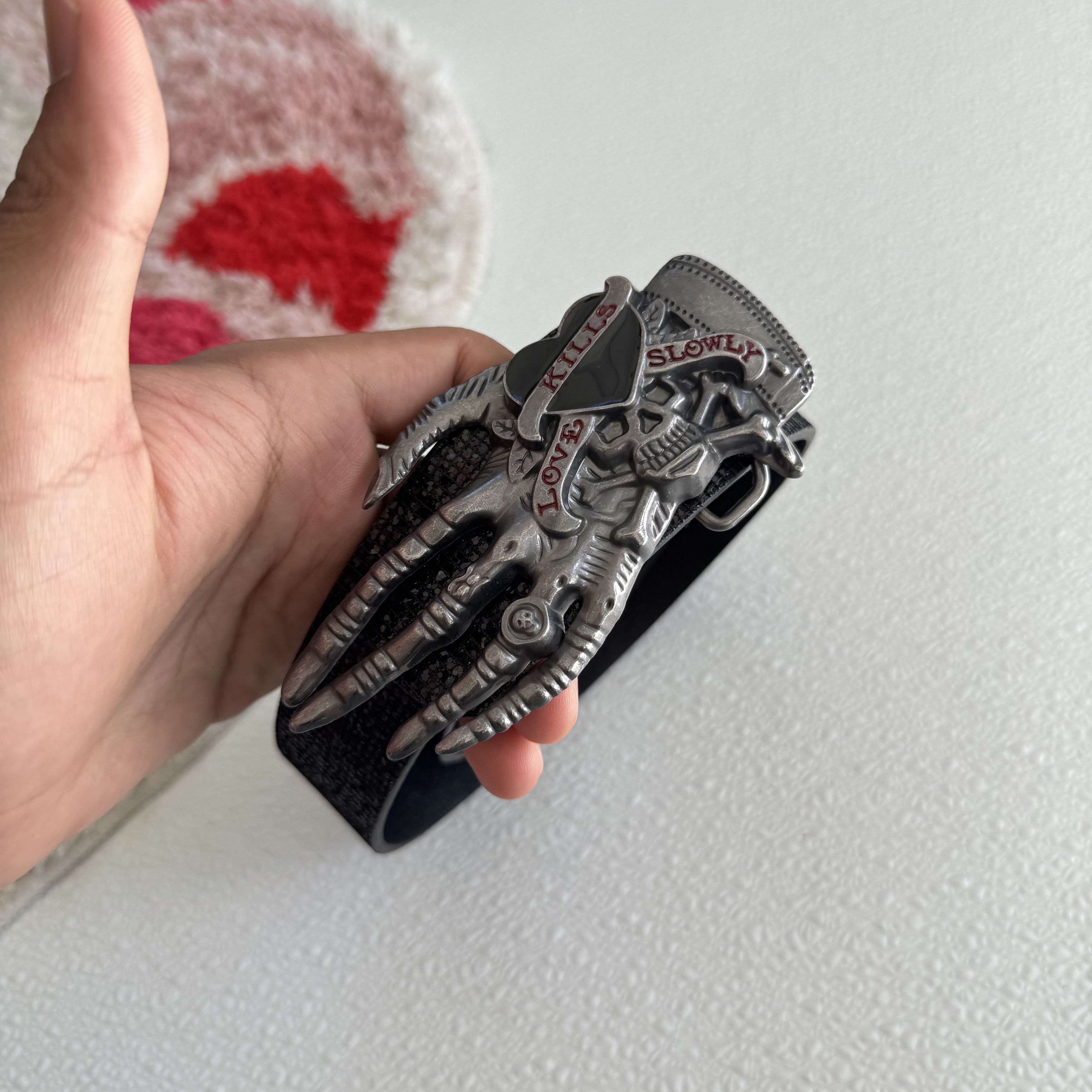 Other Skeleton Hand Buckle Western Belt Y2K Size ONE SIZE - 6 Thumbnail
