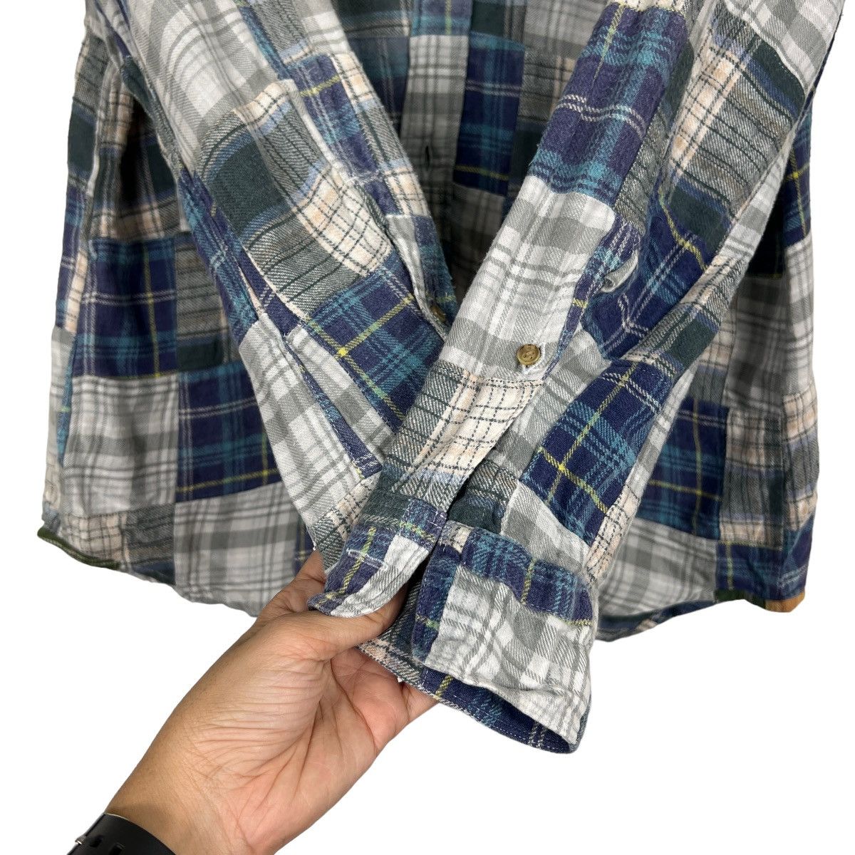 R.Newbold 🔥 R.NEWBOLD CHECK PATCHWORK SHIRTS Size US L / EU 52-54 / 3 - 14 Thumbnail
