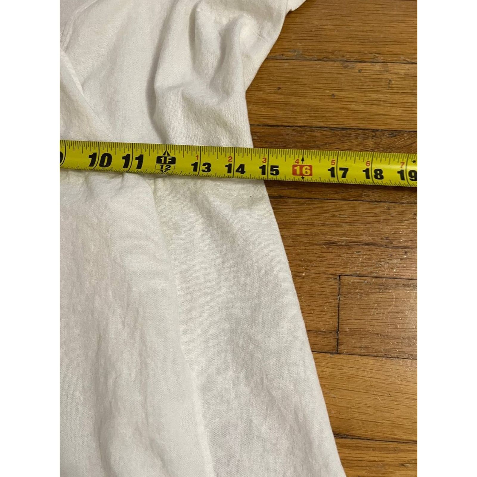 Firenze Babaton Midi Linen V-neck Wrap Dress White Minimal M A001957 Size M / US 6-8 / IT 42-44 - 7 Thumbnail