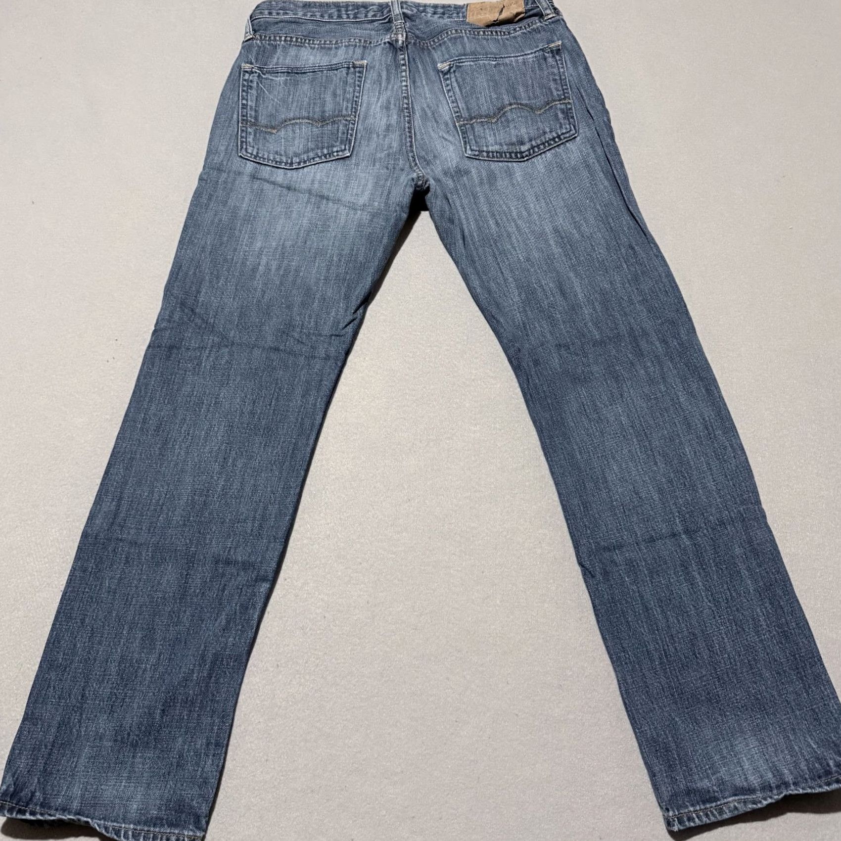 American Eagle Outfitters American Eagle Jeans Men Blue Slim Straight 32x30 Distressed Medium Wash Denim 5-Pocket Metrics Size US 32 / EU 48 - 2 Thumbnail