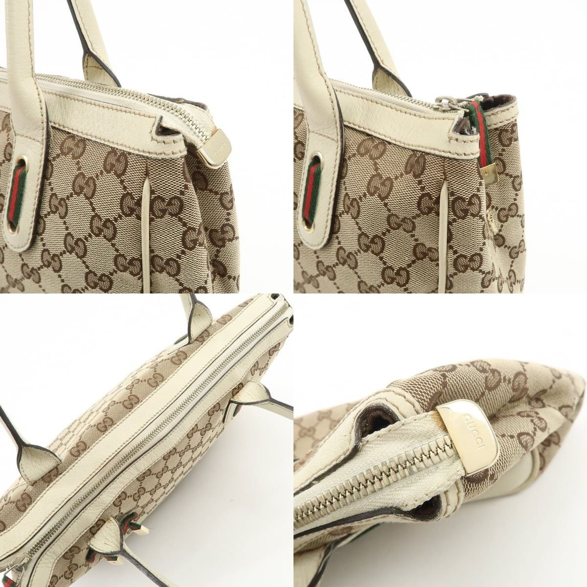 Gucci Gucci Princy GG Supreme Canvas & Leather Tote Brown Size ONE SIZE - 6 Thumbnail