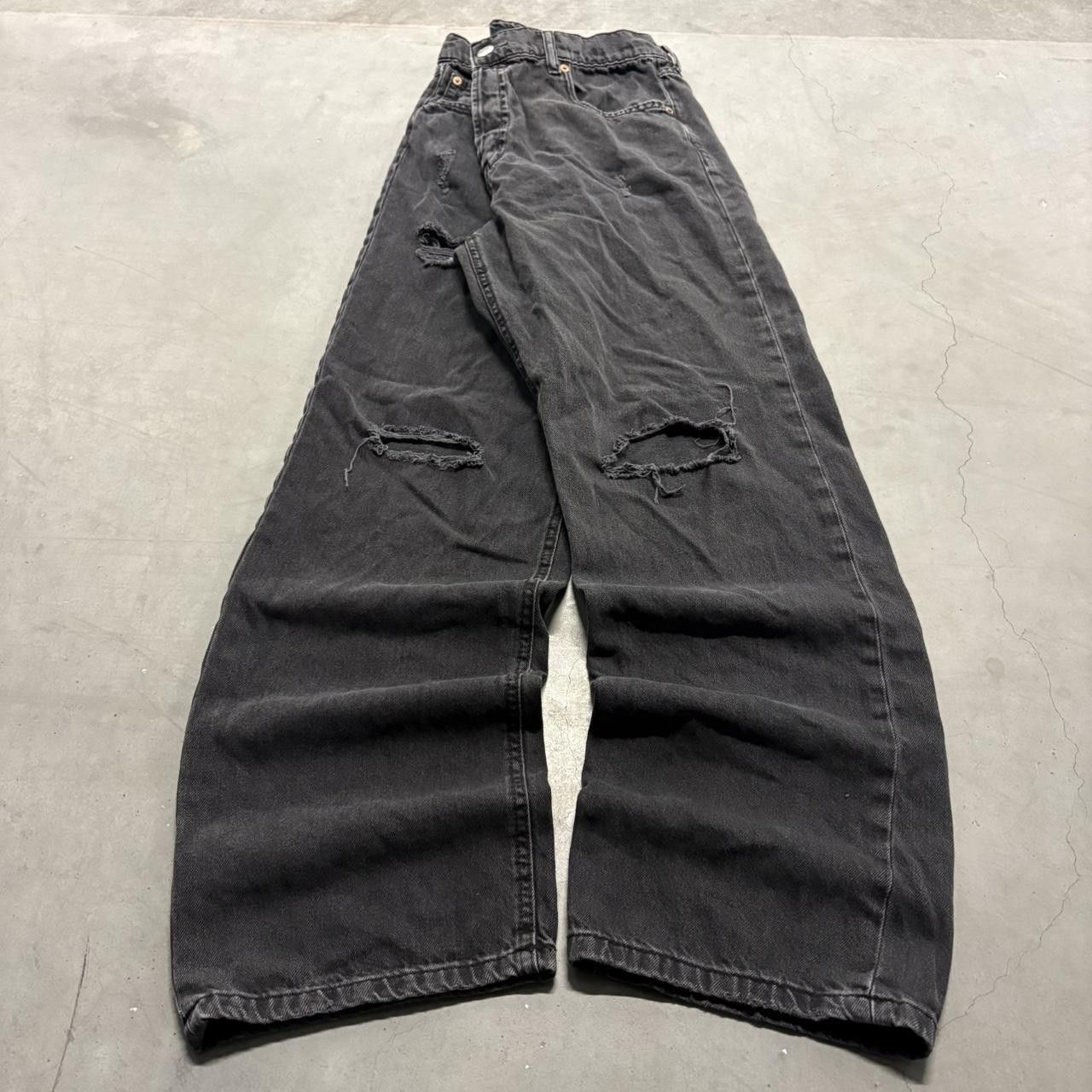 Aeropostale Crazy Vintage Y2K/2000s Aeropostale 90’s Baggy Grunge Black Denim Jeans! Size US 32 / EU 48 - 1 Thumbnail