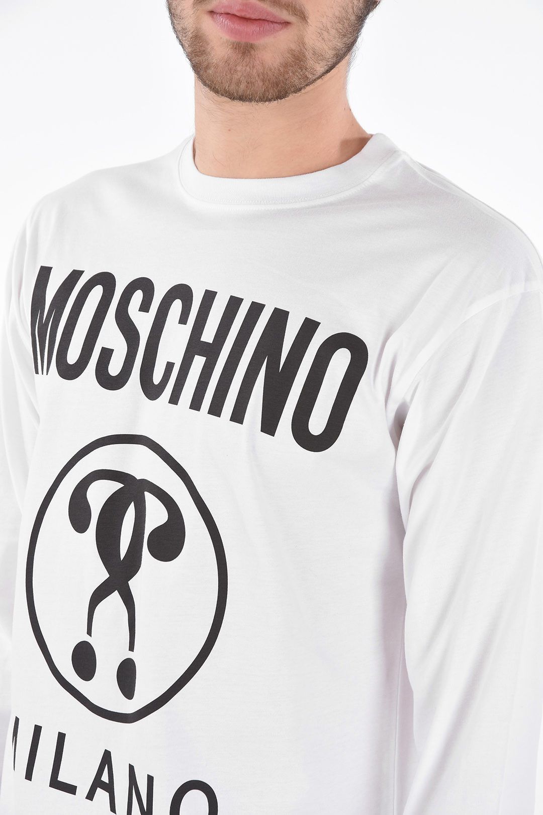 Moschino o1y0225 Logo T-Shirt in White Size US L / EU 52-54 / 3 - 2 Thumbnail