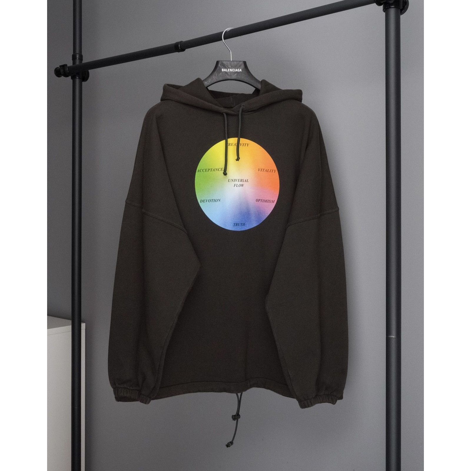 Balenciaga Balenciaga Universal Flow Back Logo Brown Sweatshirt 