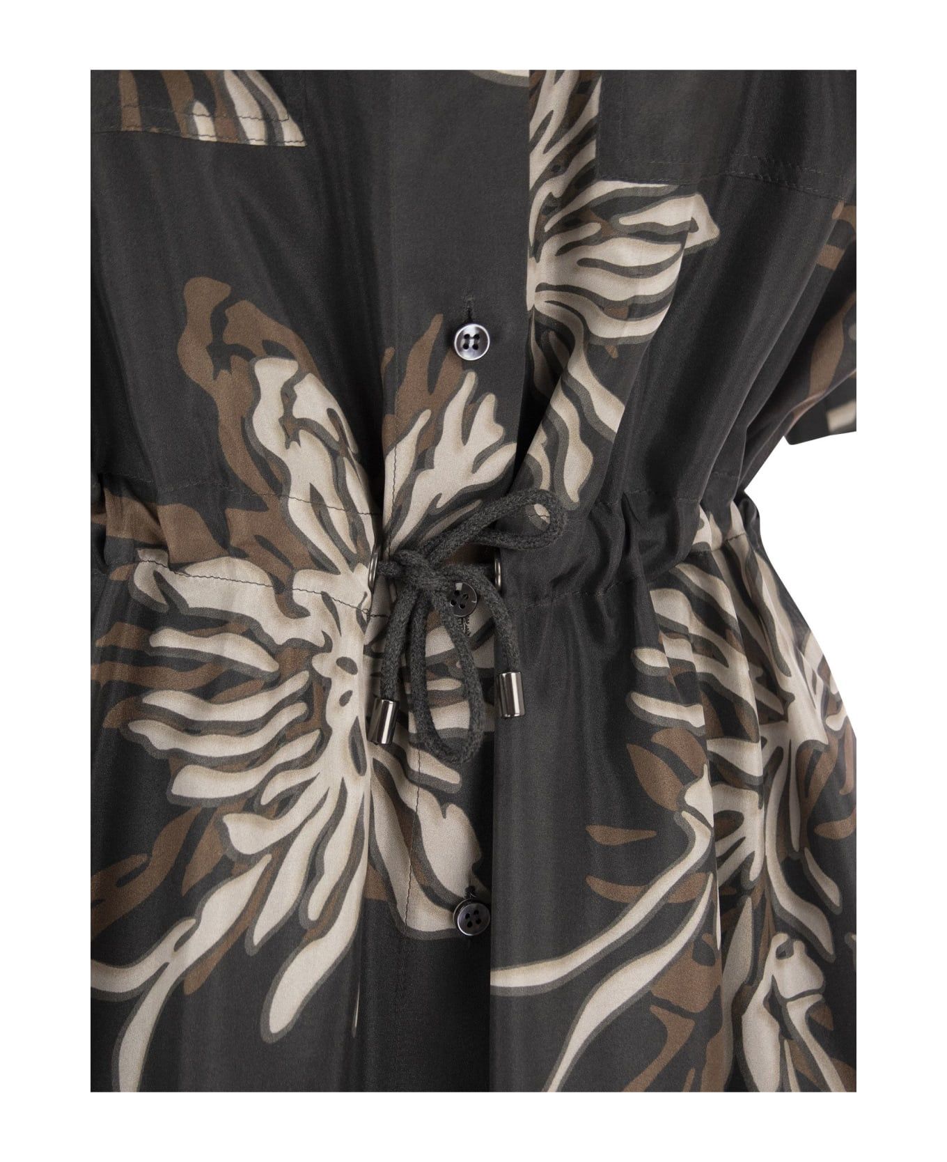 Brunello Cucinelli o1y0725 Mini Dress in Multicolor Size XS / US 0-2 / IT 36-38 - 2 Thumbnail