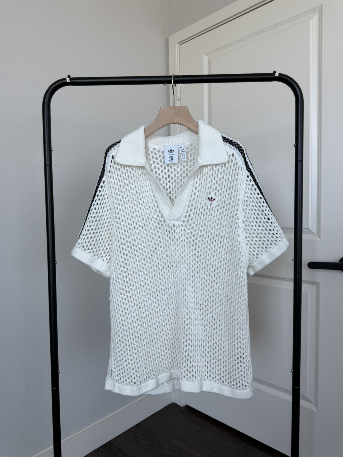 Adidas × CLOT Adidas x Edison Chen Crochet Polo Shirt Size US L / EU 52-54 / 3 - 1 Thumbnail