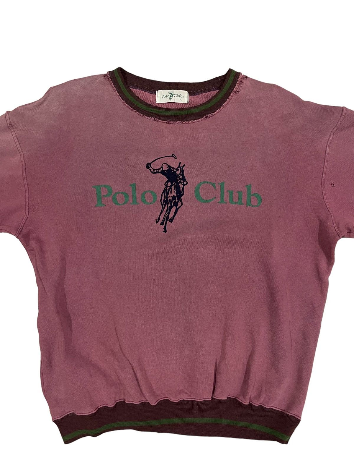 Beverly Hills Polo Club Vintage Trashed Polo Club Big Logo Distressed Ringer Sweater Size US L / EU 52-54 / 3 - 8 Thumbnail
