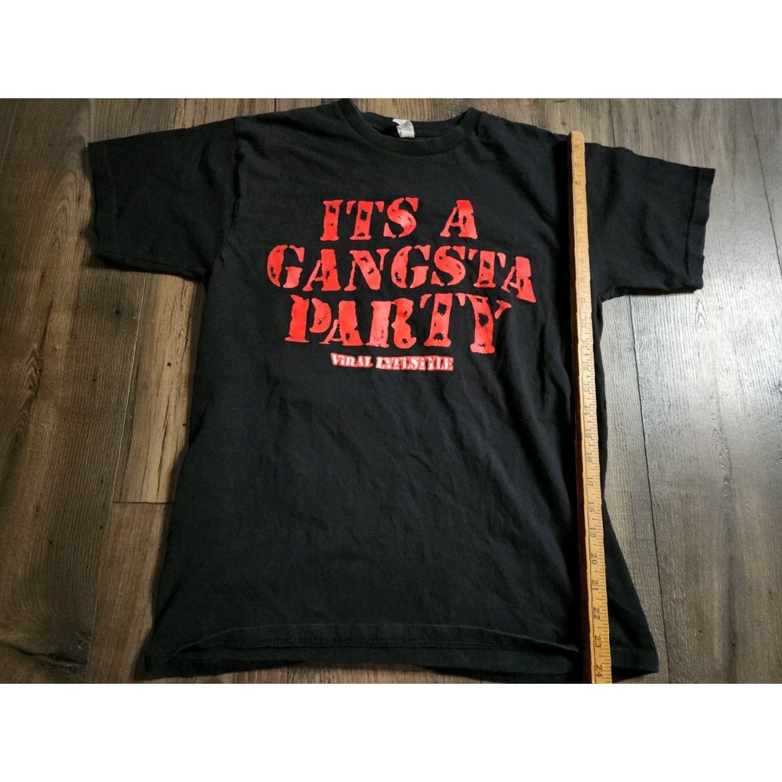 Vintage Mens M Gangsta Party No Rats Allowed T Shirt Double Sided Hip Hop Alstyle Apparel & Activewear Short Sleeve Crew Neck Cotton Black Regular Mens Size US M / EU 48-50 / 2 - 3 Thumbnail