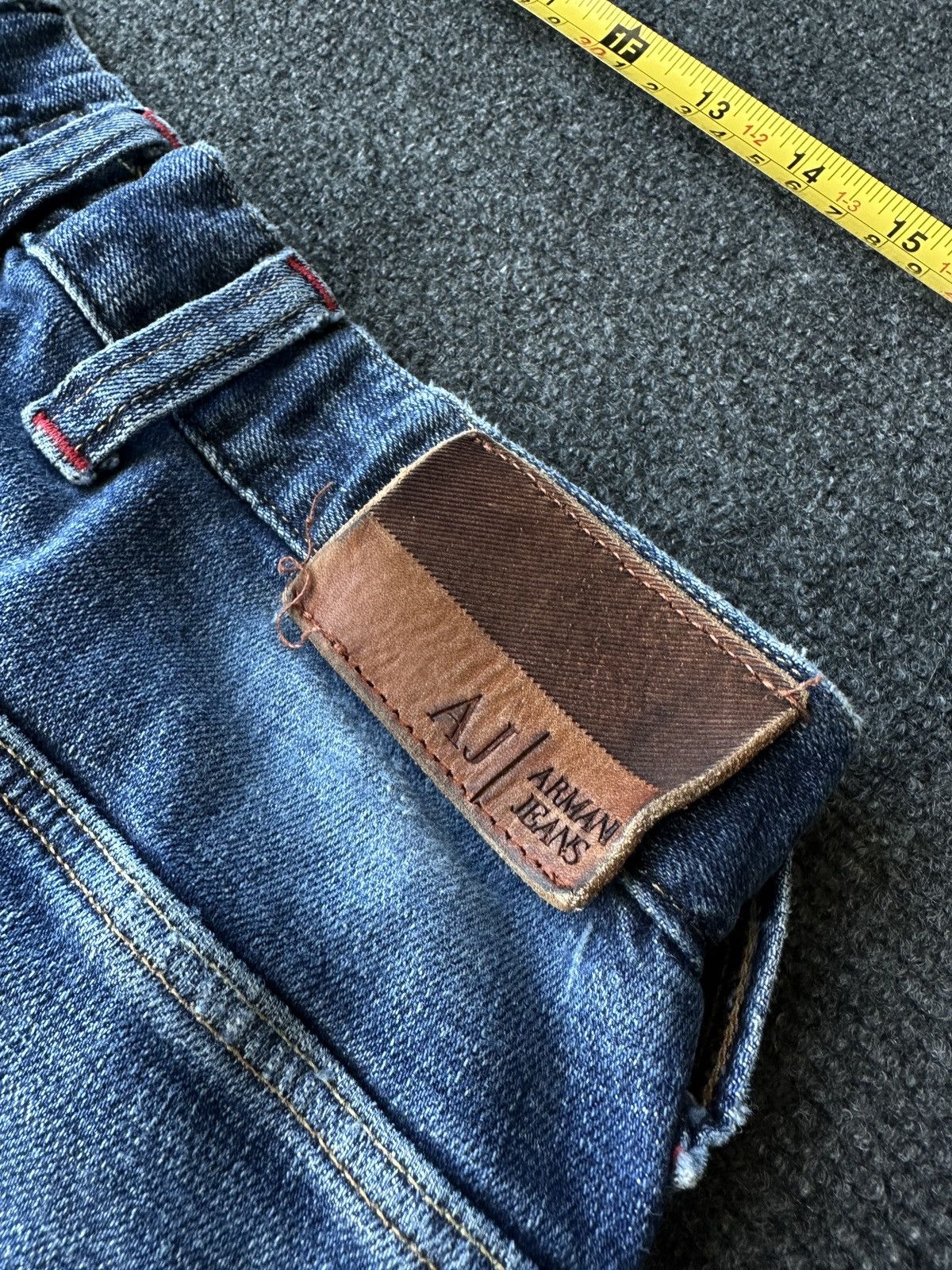 Armani 🚨Y2K WOMEN ARMANI JEANS WITH LOGO AVANT GARDE DENIM PANTS Size 30" / US 8 / IT 44 - 21 Thumbnail
