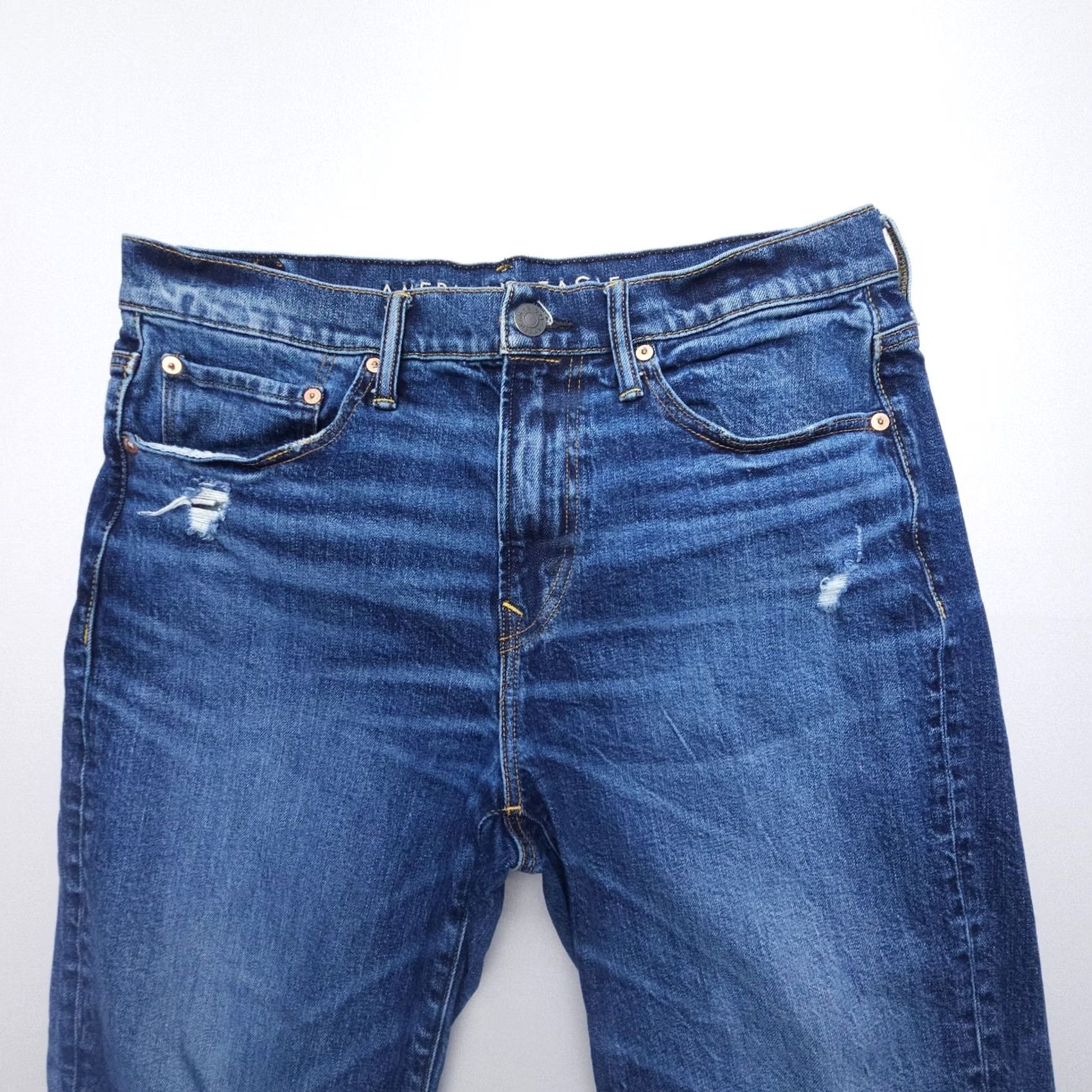 American Eagle Outfitters American Eagle Outfitters Jeans Relaxed Straight Mens 32 x 28 Dark Wash Denim Flex 5-Pocket Pockets Blue Straight Vintage: No Size US 32 / EU 48 - 5 Thumbnail