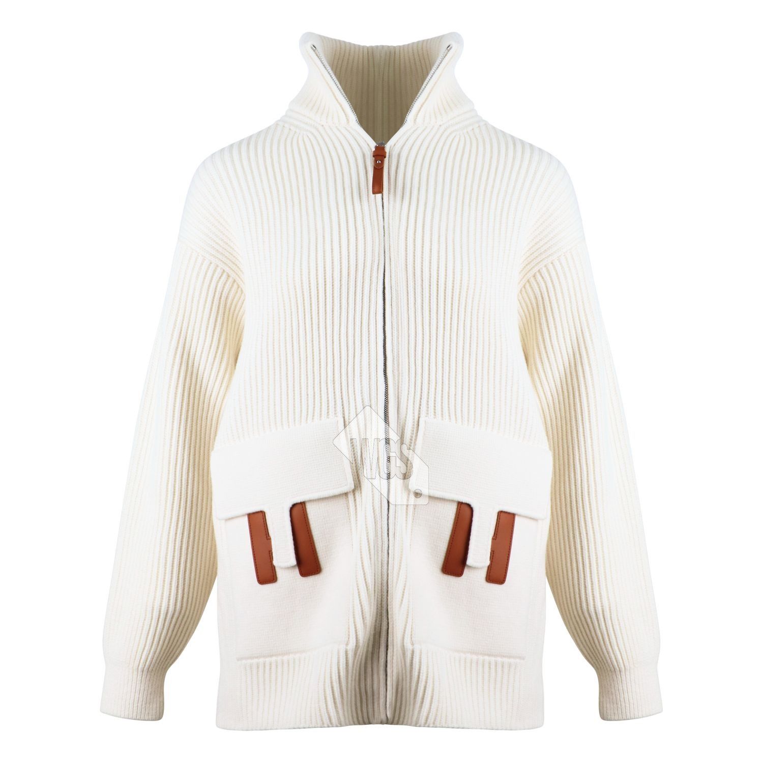 Hermes Hermes H Wool knit jacket Blanc Naturel Size 36 Size XS / US 0-2 / IT 36-38 - 1 Thumbnail