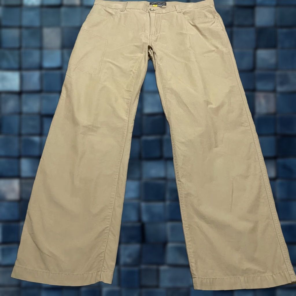 Eddie Bauer Eddie Bauer Travex Mens 38x32 Pants Beige Cotton Nylon Straight Chino 5-Pocket Logo Zip Button Flat Front Regular Vintage No Size US 38 / EU 54 - 1 Thumbnail