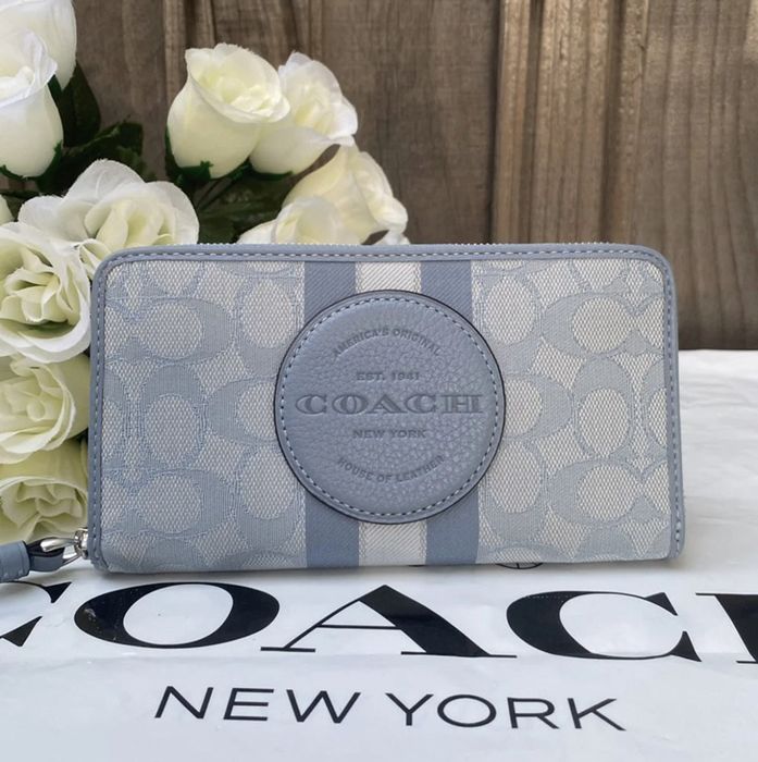 Coach Dempsey Large Phone Wallet With Stripe And Coach Patch Grailed