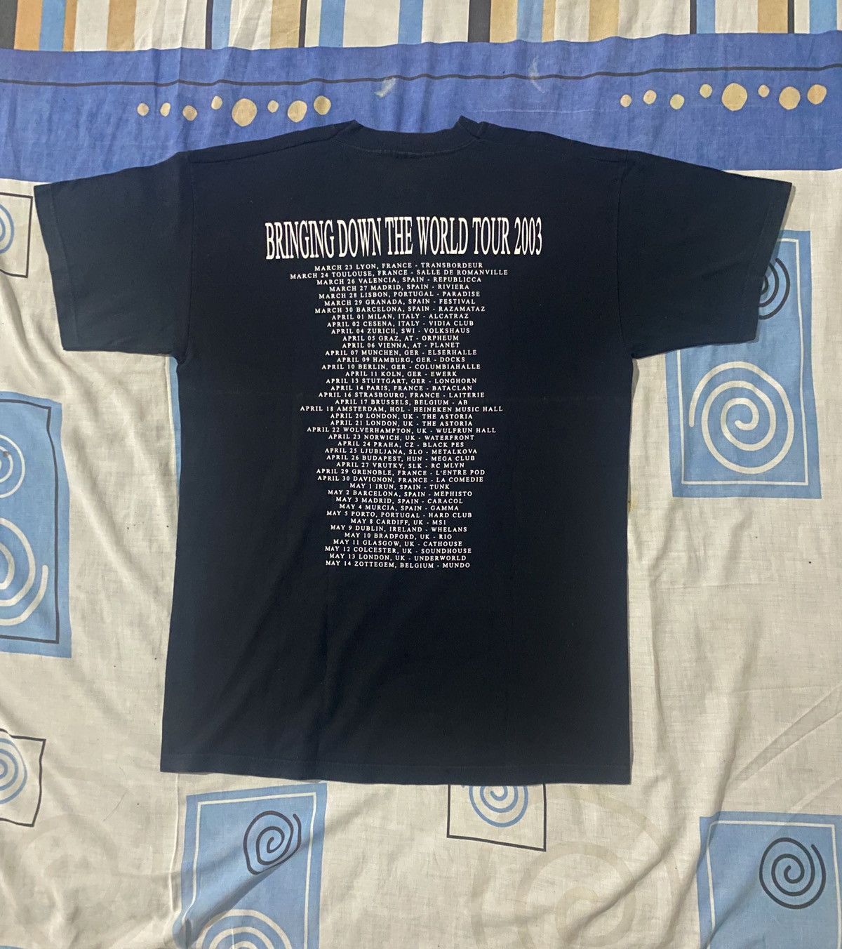 Band Tees Immolation Bringing Down The World 2003 Tour Death Metal Size US L / EU 52-54 / 3 - 6 Thumbnail