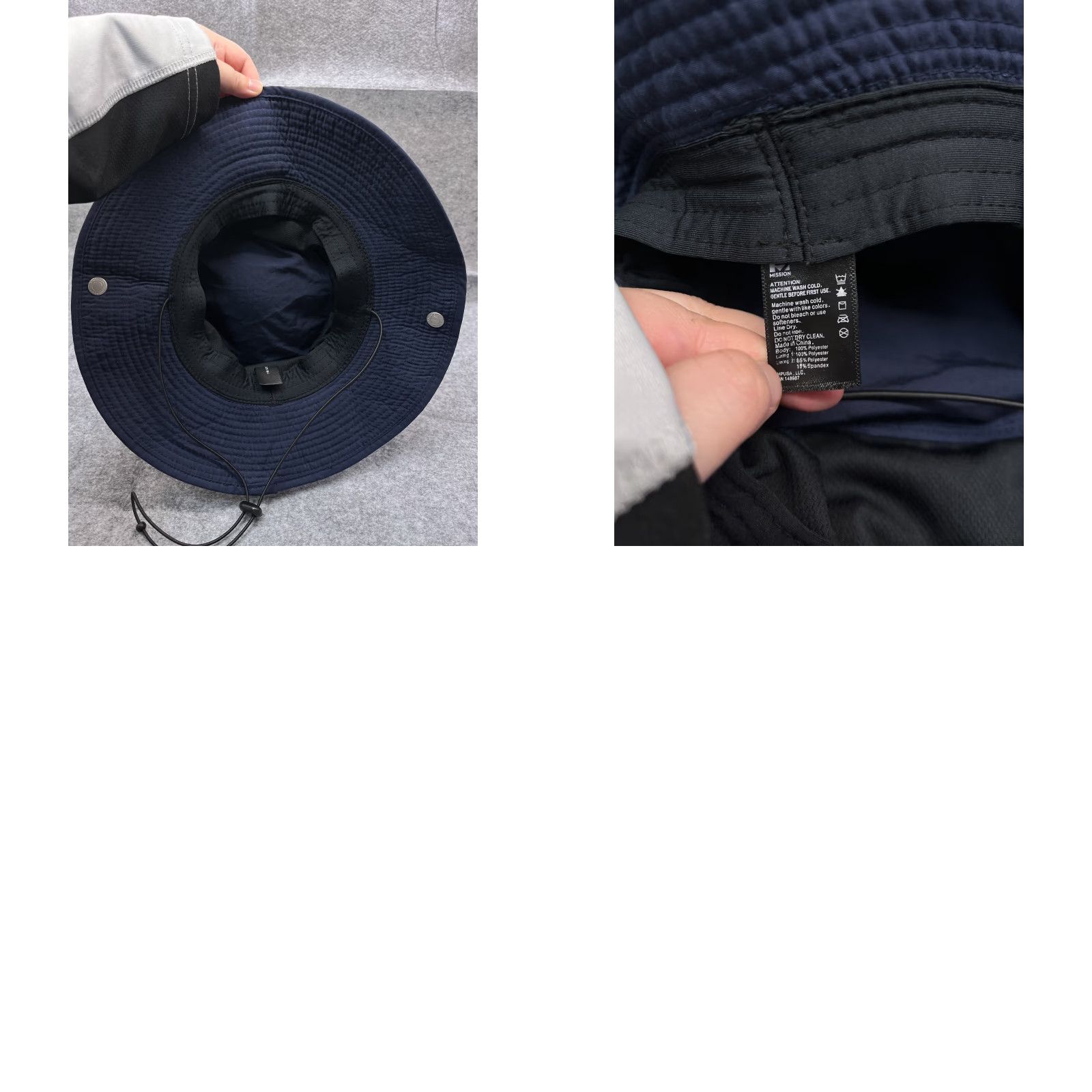 Commission Mission Bucket Hat Adult One Size Blue Camouflage Polyester Spandex Fish Hike Camp Size ONE SIZE - 9 Thumbnail