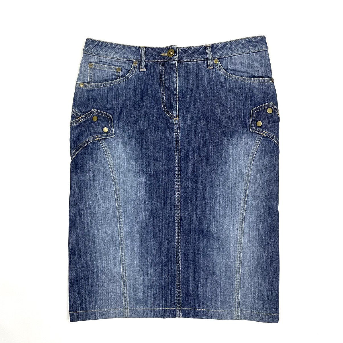 Alexander McQueen Vintage Alexander McQueen Denim Skirt Size 28" / US 6 / IT 42 - 1 Thumbnail