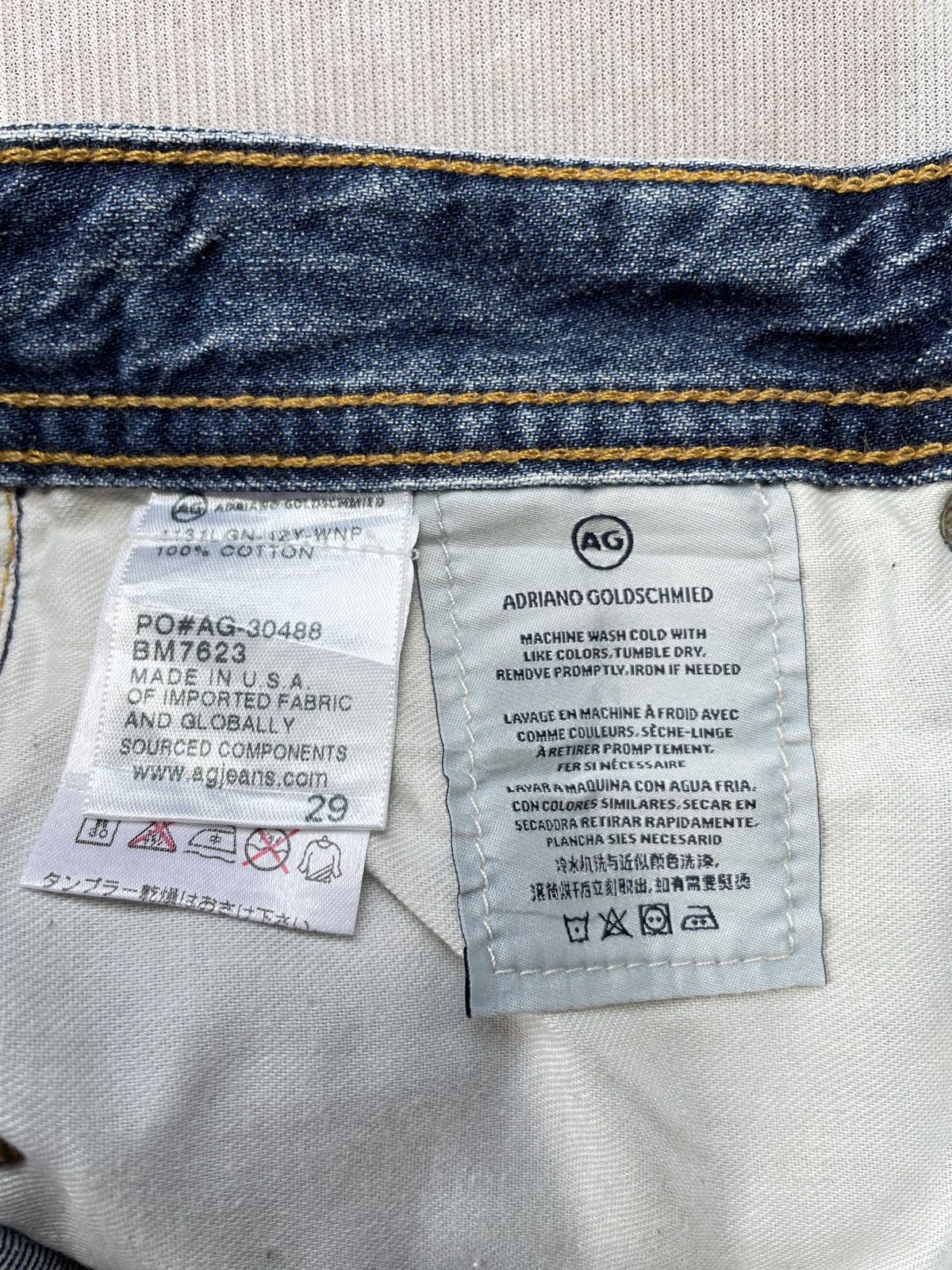 AG Adriano Goldschmied ADRIANO GOLDSCHMIED SLIM STRAIGHT JEANS Size US 30 / EU 46 - 13 Thumbnail