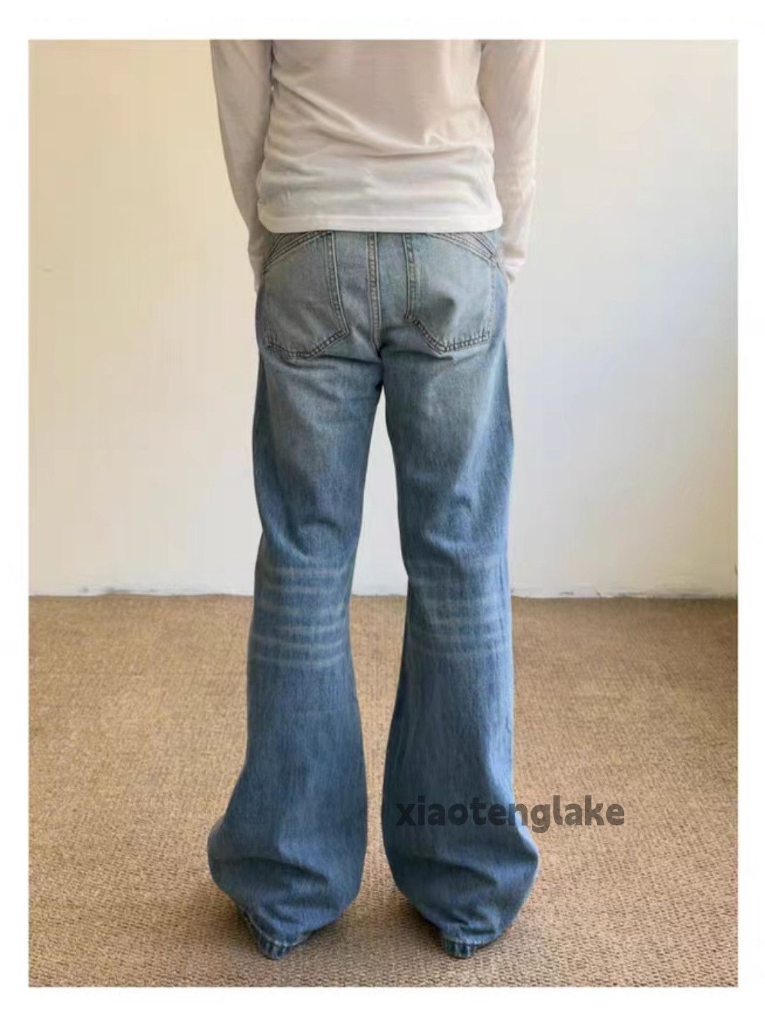 Jean Custom Louisvuitton offwhite style bootcut flared jeans Size US 28 / EU 44 - 3 Thumbnail