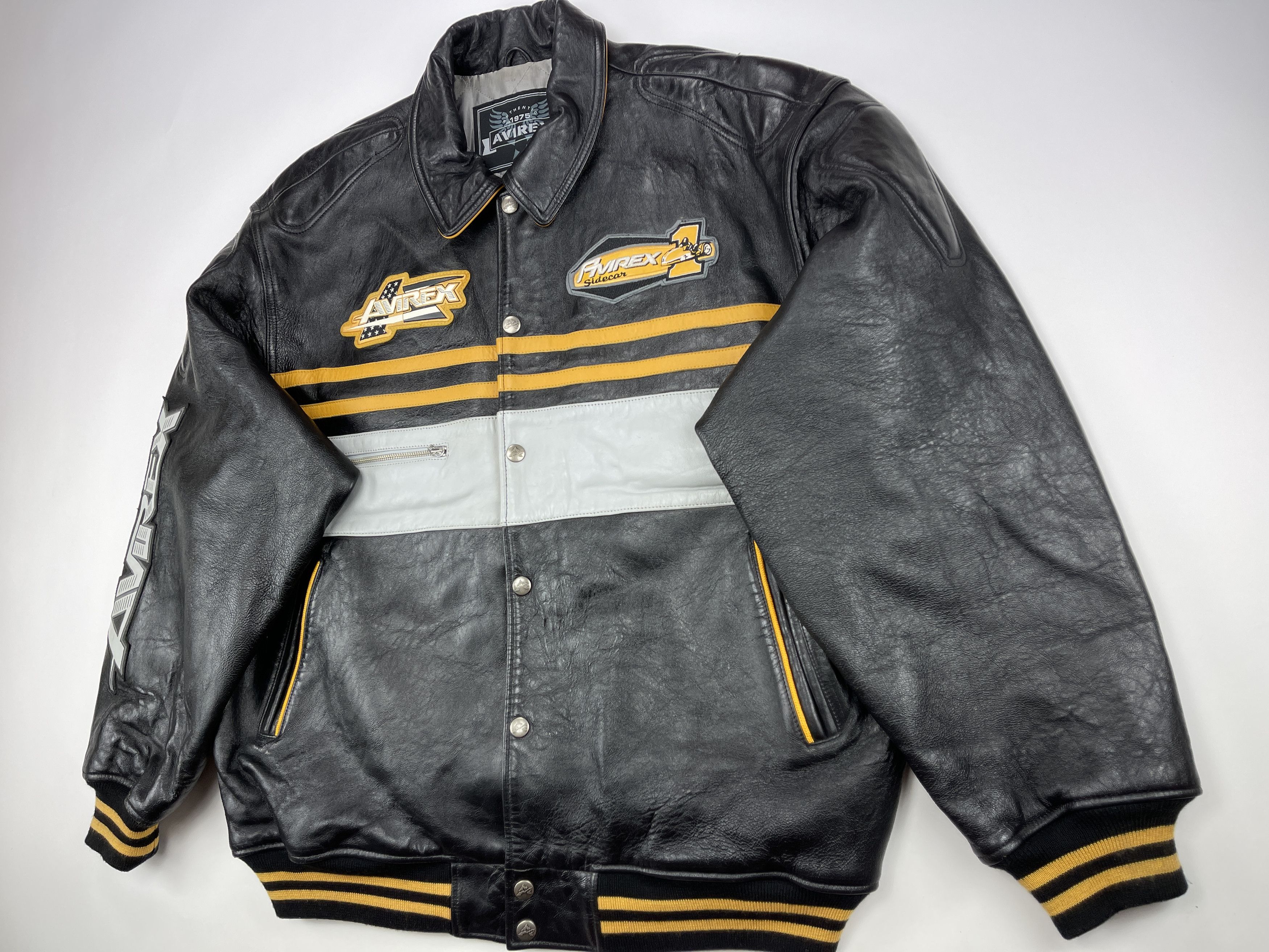 Avirex AVIREX leather jacket, 25th Racing, vintage, 90s hip hop XXL Size US XXL / EU 58 / 5 - 12 Thumbnail