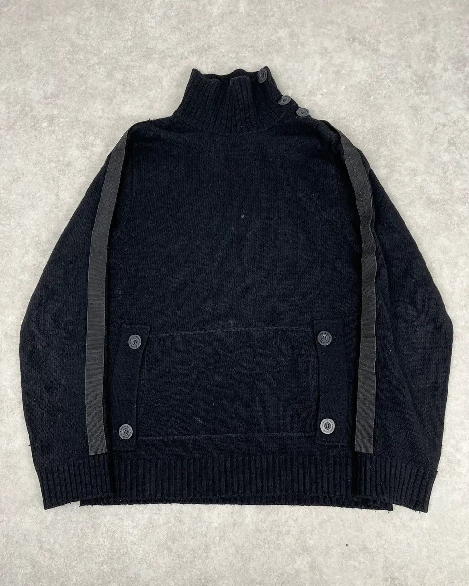 Dolce & Gabbana AW2003 Dolce & Gabbana Black Bondage Turtleneck Sweater Size US M / EU 48-50 / 2 - 1 Thumbnail