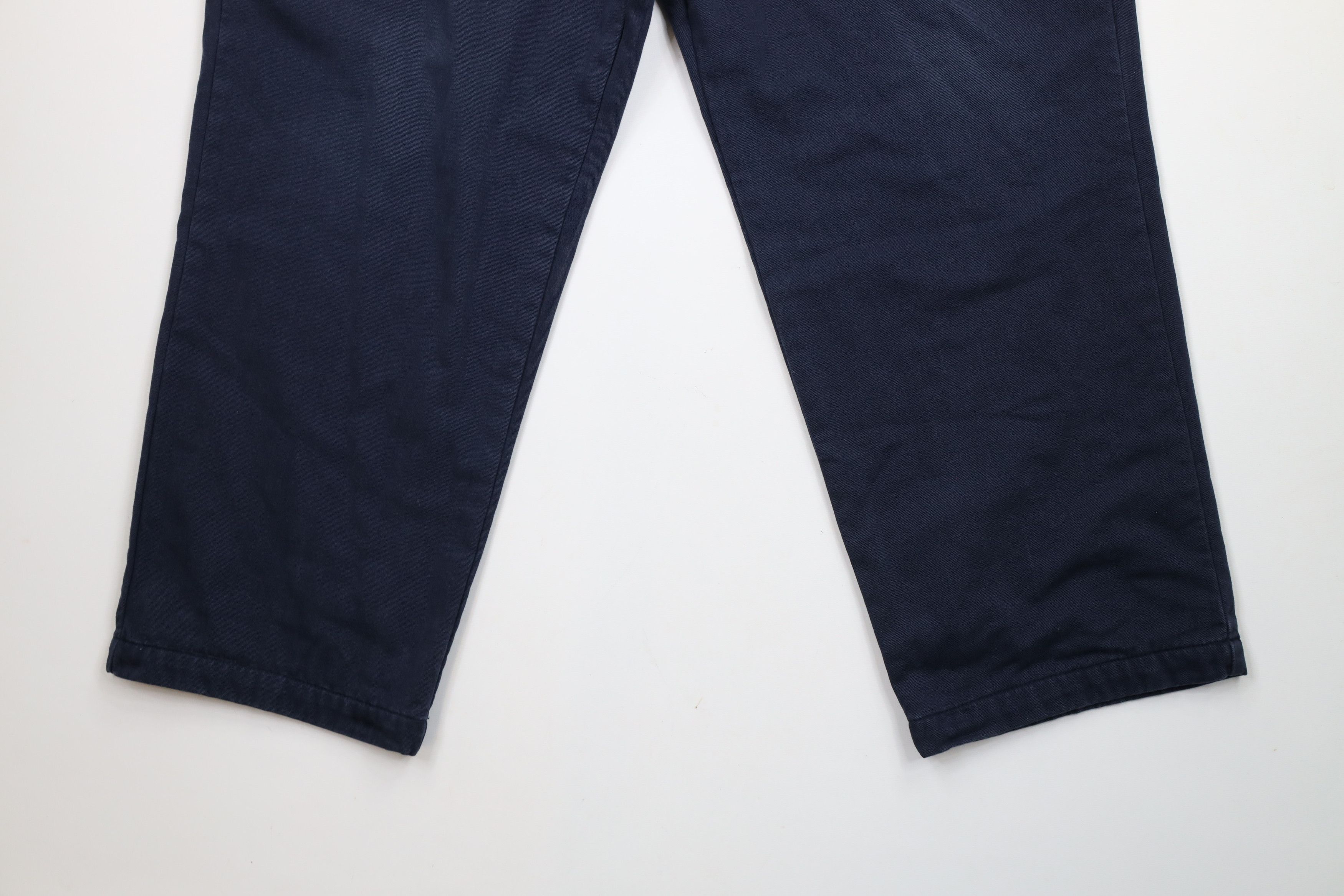 L.L. Bean × Vintage Vintage 90s LL Bean Flannel Lined Wide Leg Pants Blue Size US 38 / EU 54 - 5 Thumbnail