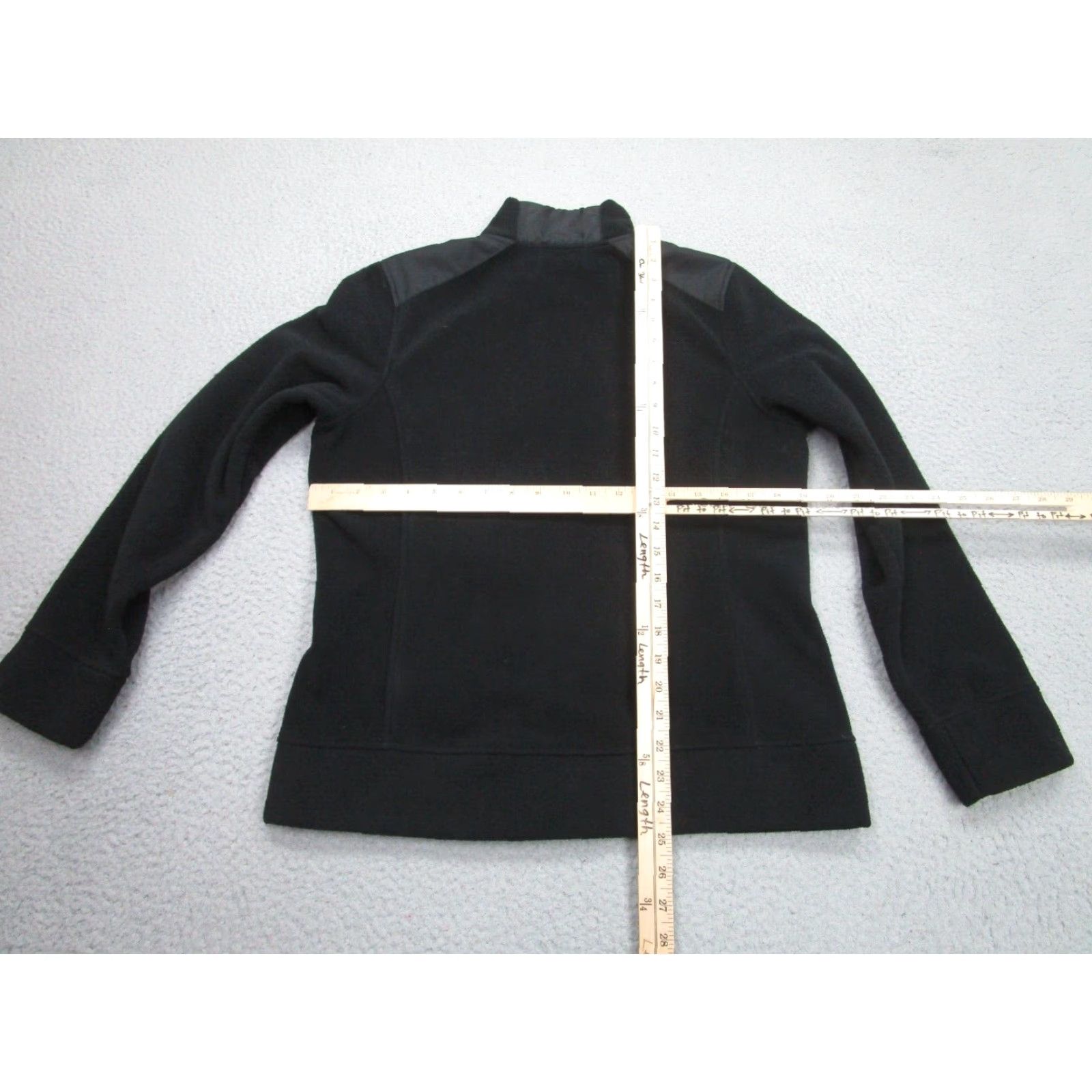 Ralph Lauren VINTAGE Ralph Lauren Fleece Zip Sweater Womens Medium Black Full Zip Mock Neck Size M / US 6-8 / IT 42-44 - 7 Thumbnail