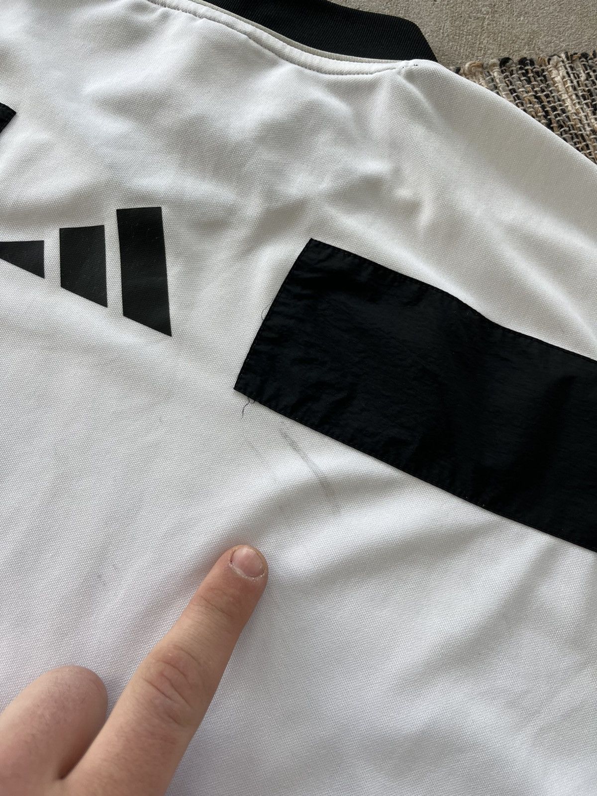 Adidas Adidas White Black LongSleeve Shirt Soccer style Y2K tee Size US M / EU 48-50 / 2 - 16 Thumbnail