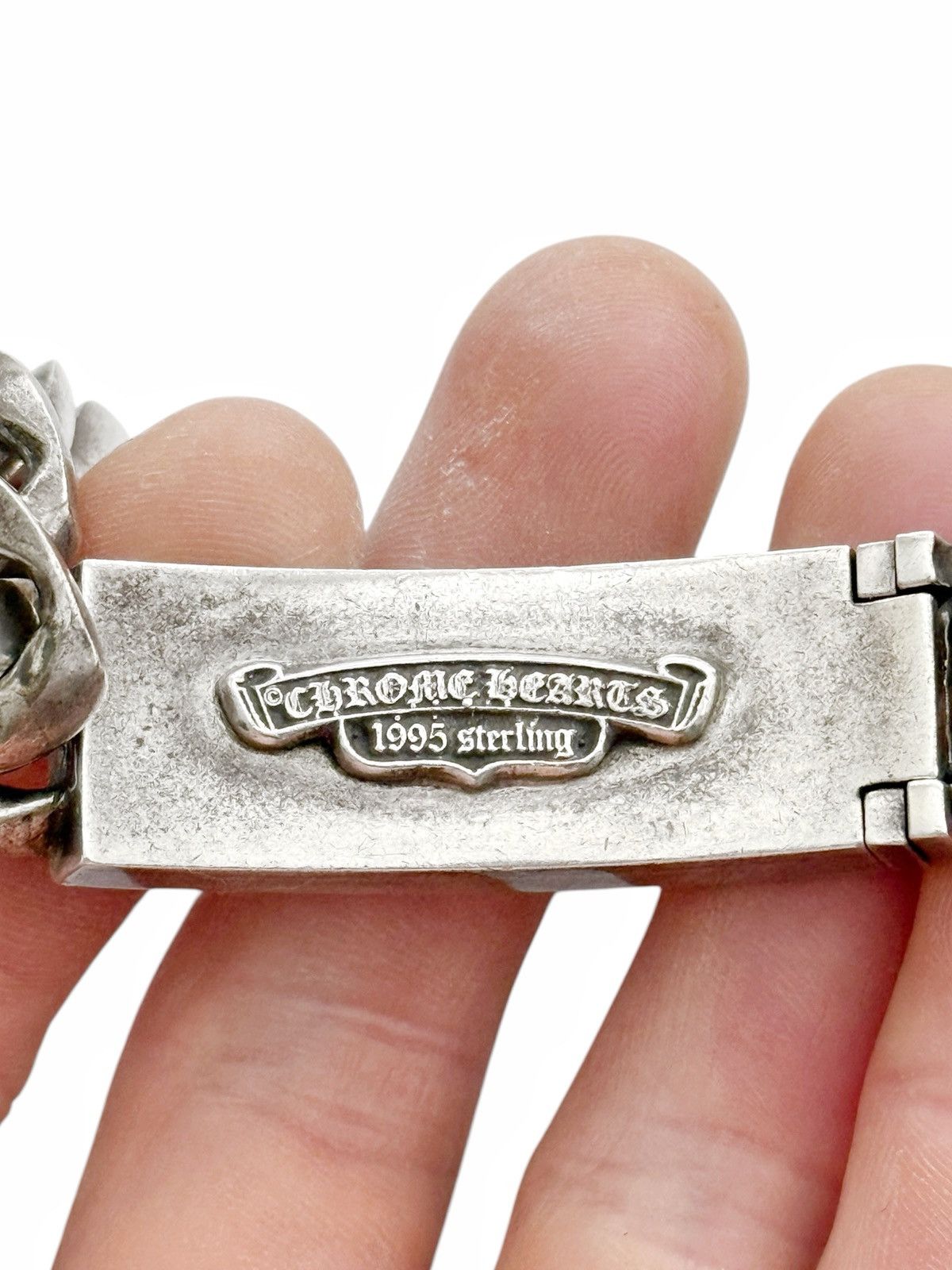 Chrome Hearts RARE Large Dagger ID Bracelet Sterling Silver Cuban Size ONE SIZE - 4 Thumbnail