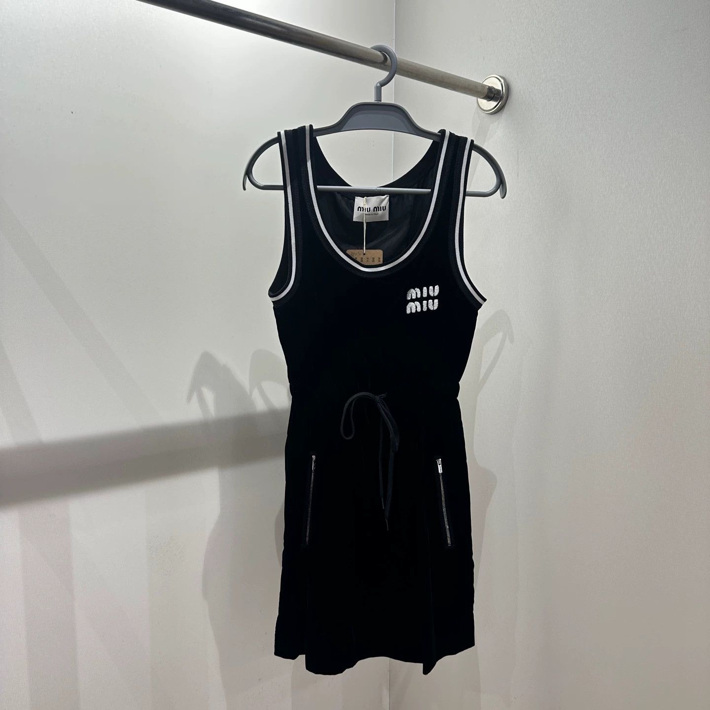 Miu Miu MIU MIU women's apr70 velvet slogan waist dress 36 Size XS / US 0-2 / IT 36-38 - 1 Thumbnail