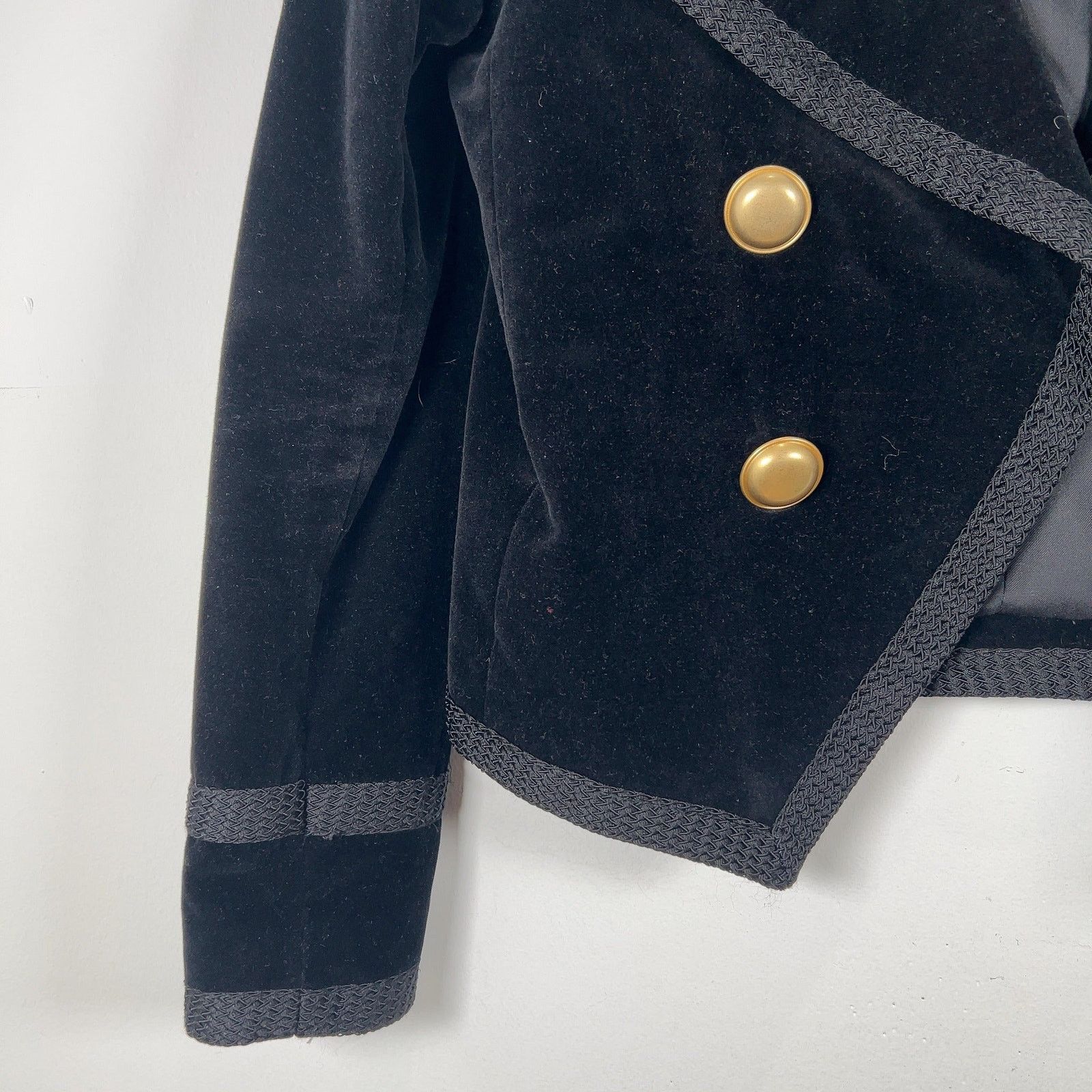 Saint Laurent Paris Saint Laurent Double Breasted Velour Short Blazer Jacket Size S / US 4 / IT 40 - 4 Thumbnail