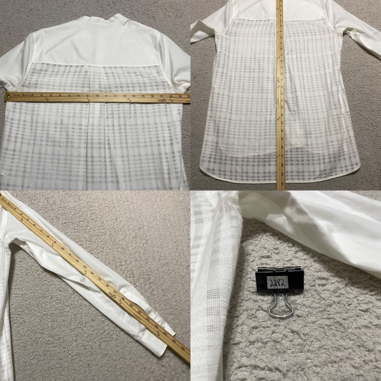 Vince Vince Womens XS Shirt Blouse White Long Sleeve Pullover Cotton Size XS / US 0-2 / IT 36-38 - 8 Thumbnail