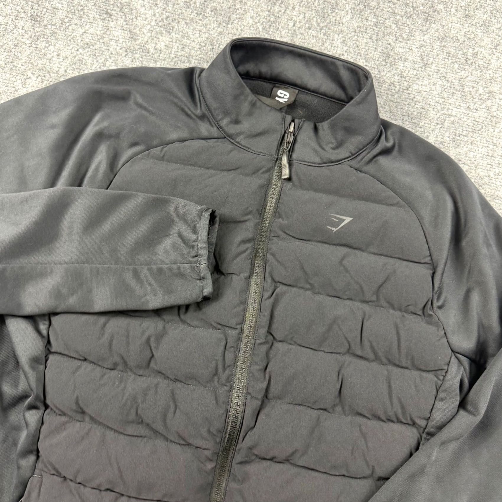 Gymshark Gymshark Jacket Mens Small Black Quilted Puffer Fleece Full Zip Training Hybrid Size US S / EU 44-46 / 1 - 2 Thumbnail