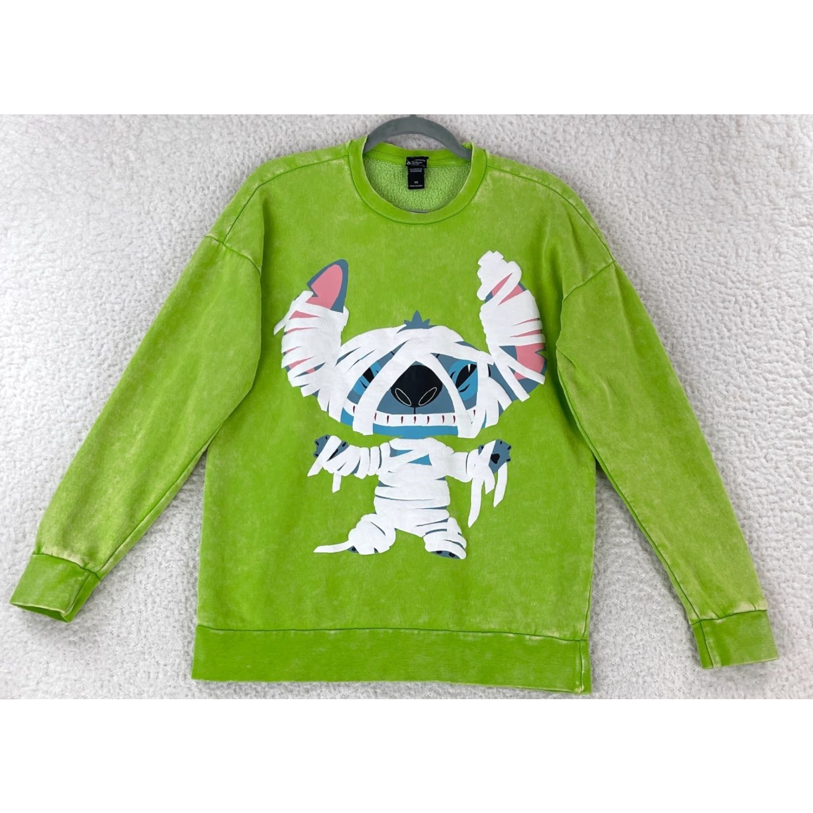 Disney Disney Lilo & Stitch Crew Neck Sweater XS Knit Shirt Women Green Pullover Casual 90s Cartoon Theme Stress: None Size XS / US 0-2 / IT 36-38 - 2 Thumbnail