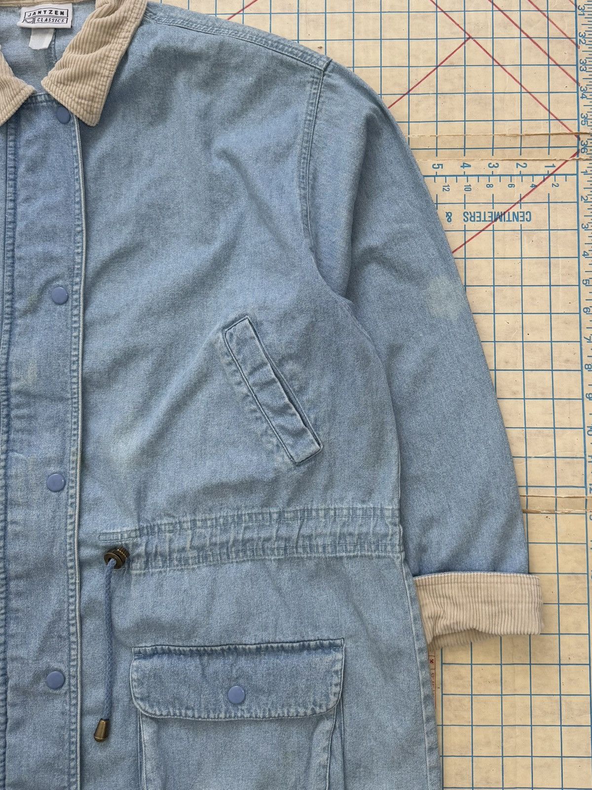 Jantzen × Vintage Vintage Jantzen Denim Chore Coat Barn Jacket Faded Denim Blu Size XL / US 12-14 / IT 48-50 - 6 Thumbnail